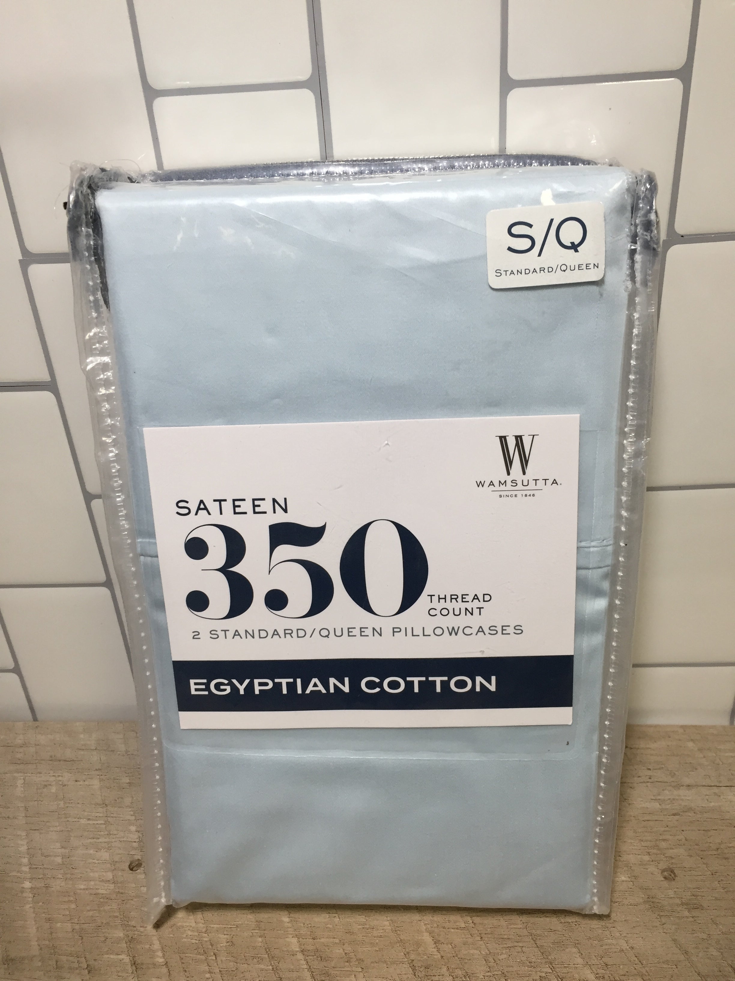 Wamsutta 350-Thread-Count Egyptian Cotton S/Q Pillowcases in Light Blue (7002862321847)