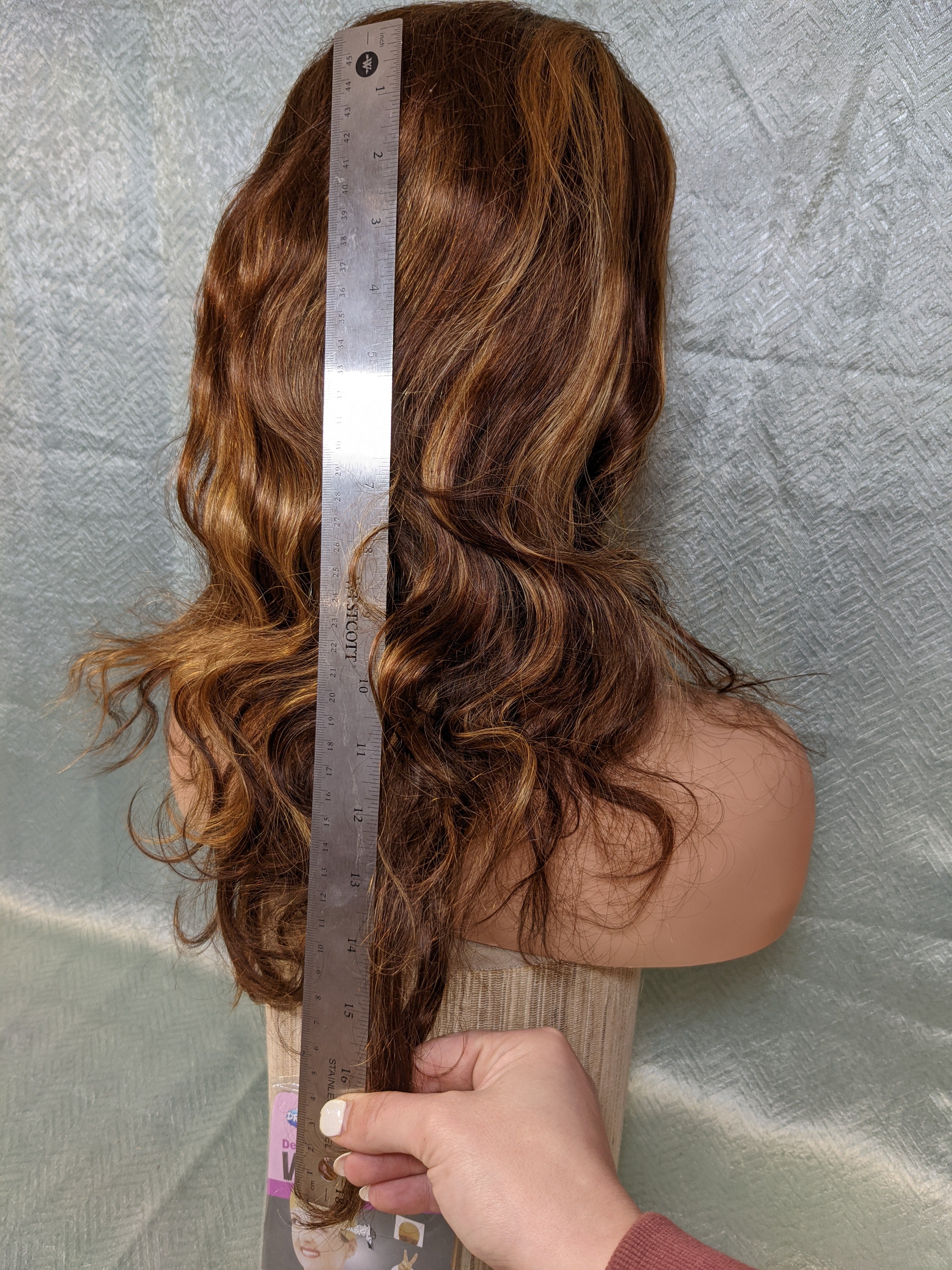 Long Human Hair Carmel Brown Wig Lace Front (7578823983342)