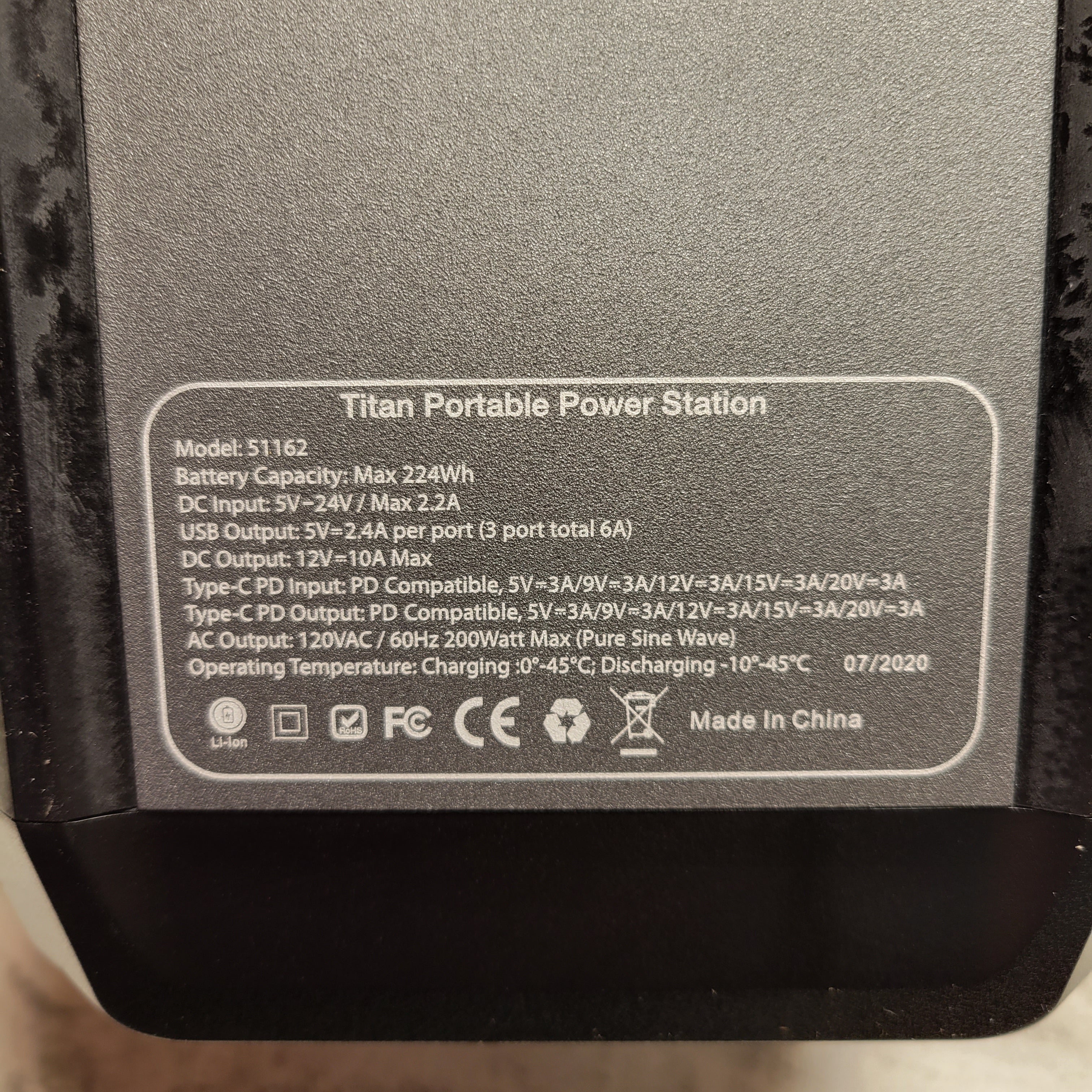 X-Doria Raptic Titan Portable Power Station Lithium Ion Max 224Wh (7883984797934)