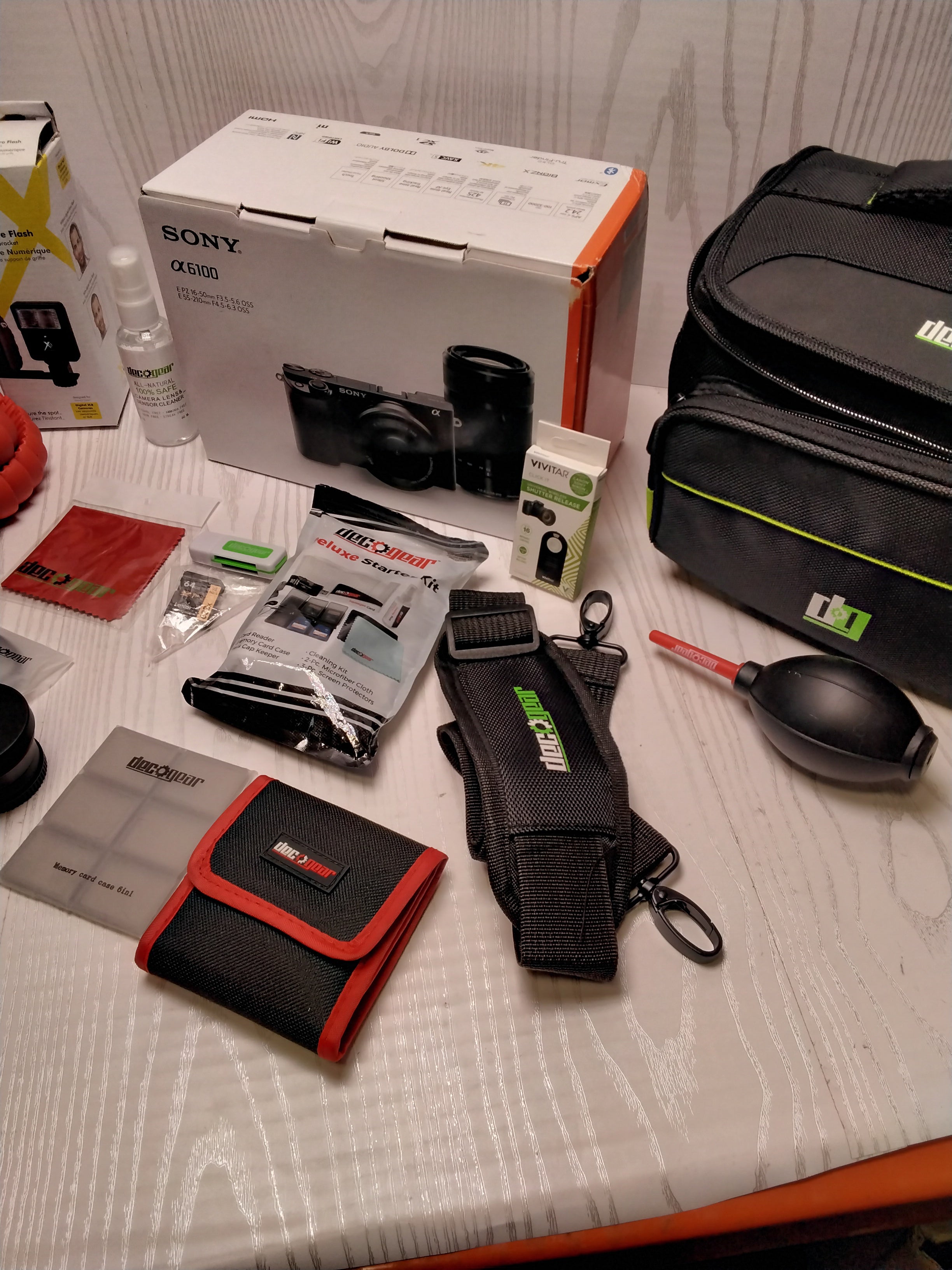 Sony Alpha A6100 Mirrorless Camera with 16-50mm & 55-210mm Lenses & Accessories (7729364664558)