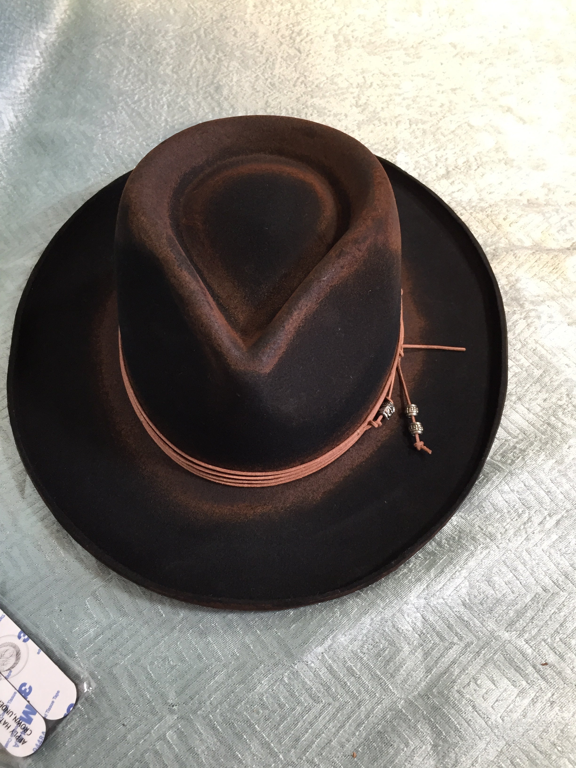 Vintage Distressed Fedora Hat for Men & Women in Burnt Tan (7517417373934)