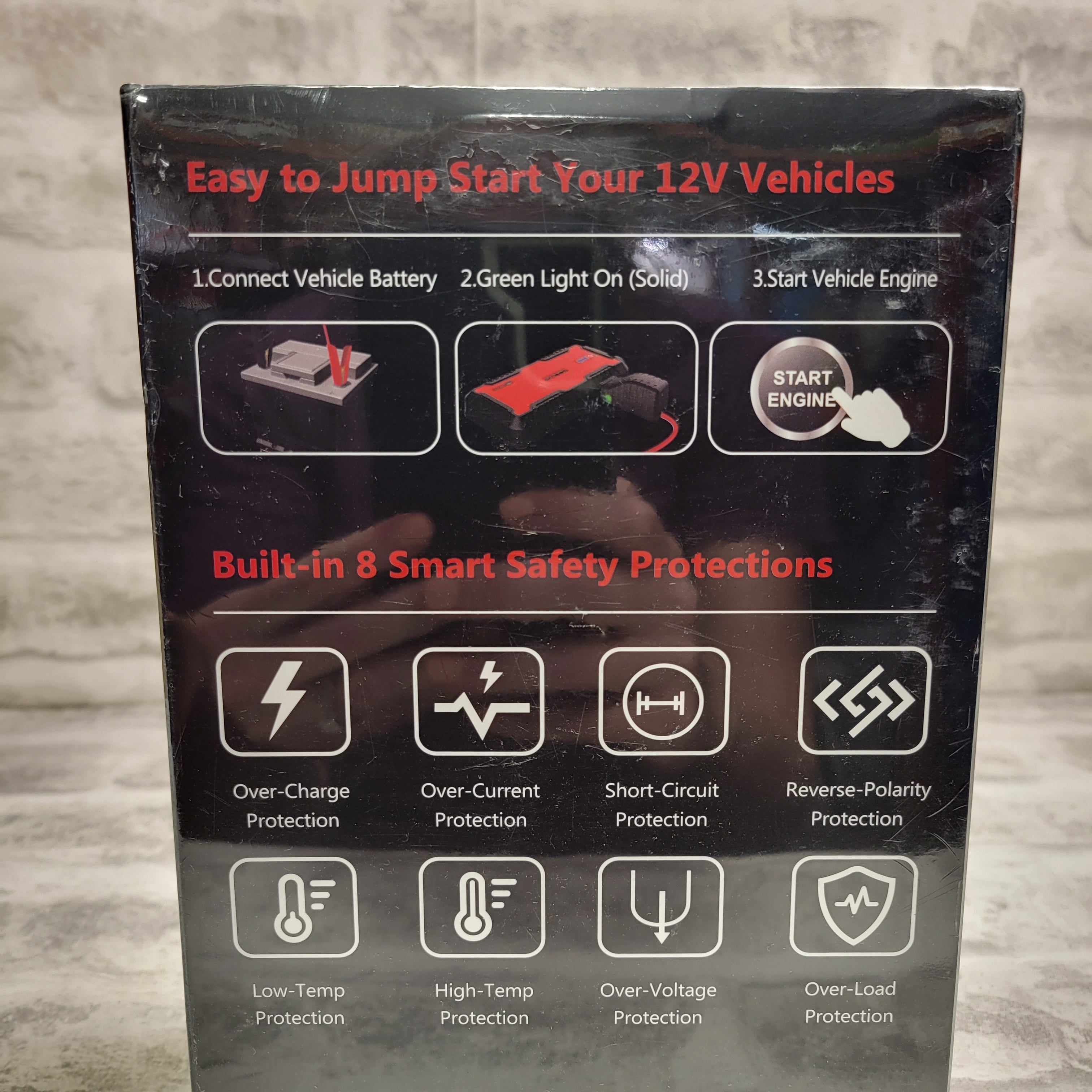 Car Jump Starter, 1500A 12-Volt Supersafe Lithium Battery Booster (7772584378606)