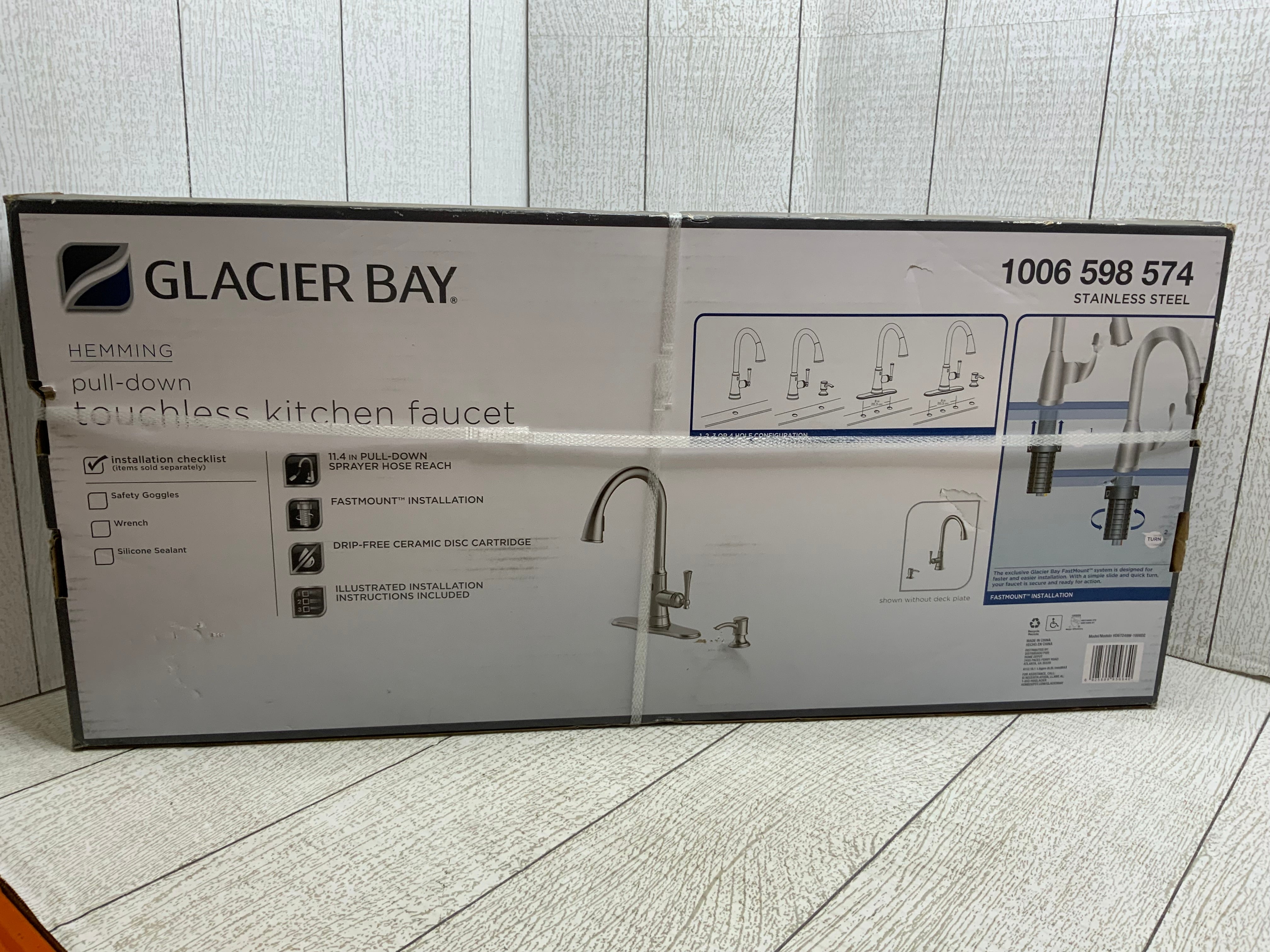 Glacier Bay Hemming Single Handle Touchless Pull Down Sprayer Kitchen