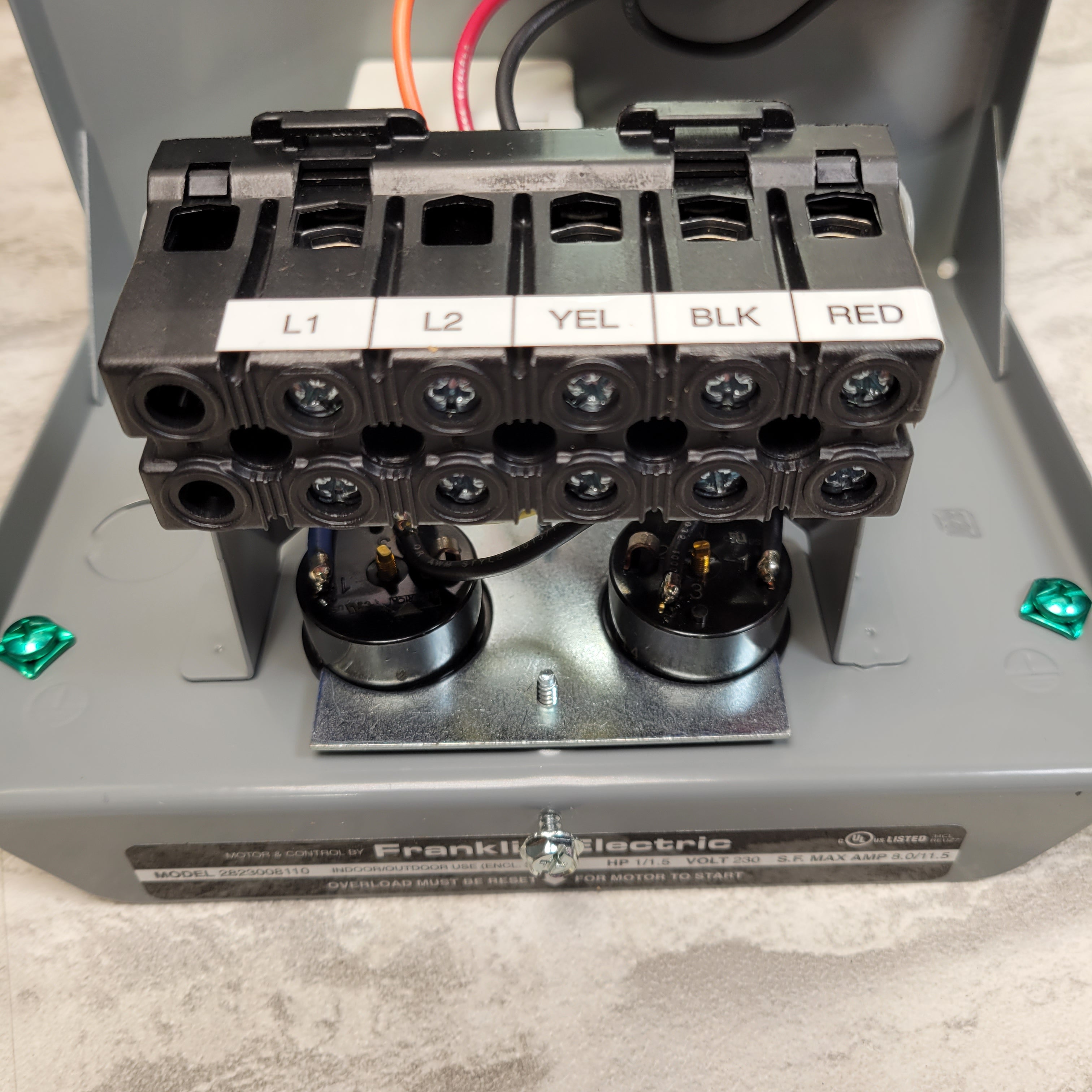 Franklin Electric Control Box, 1 1/2HP, 230V, 1Phase