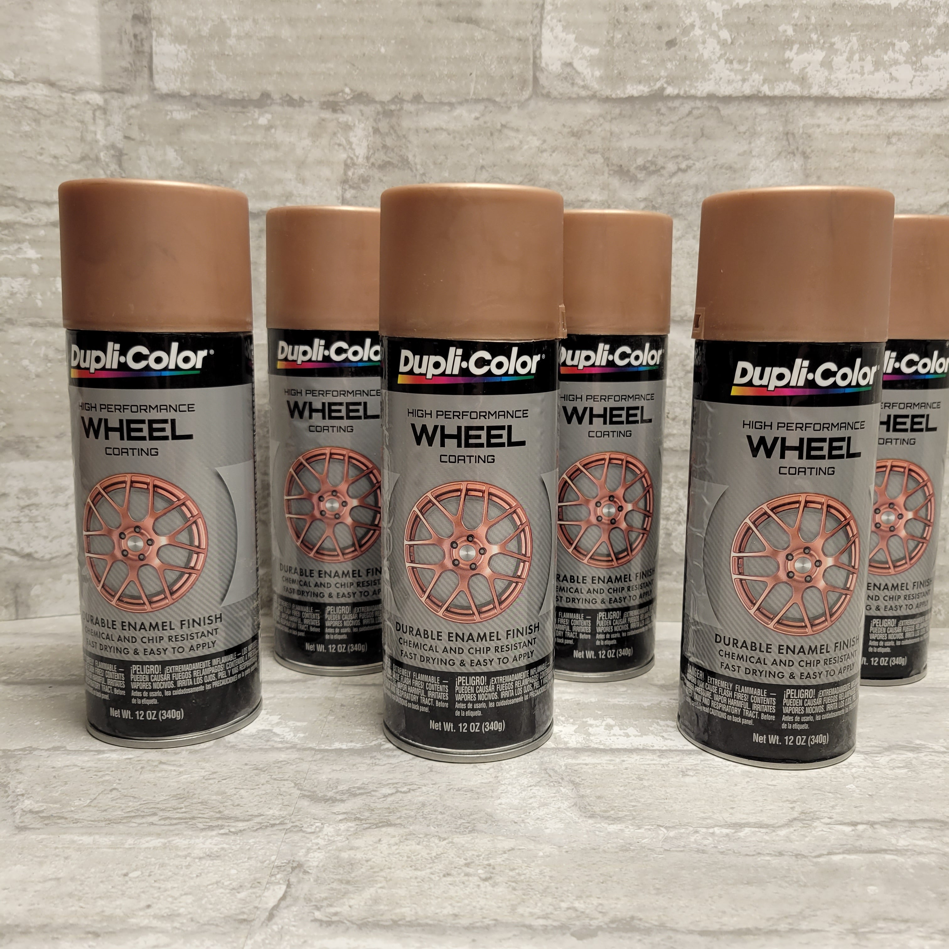 Dupli-Color Paint HWP109 High Performance Wheel Coating Matte Rose Gold, 6 Pack (8109595787502)