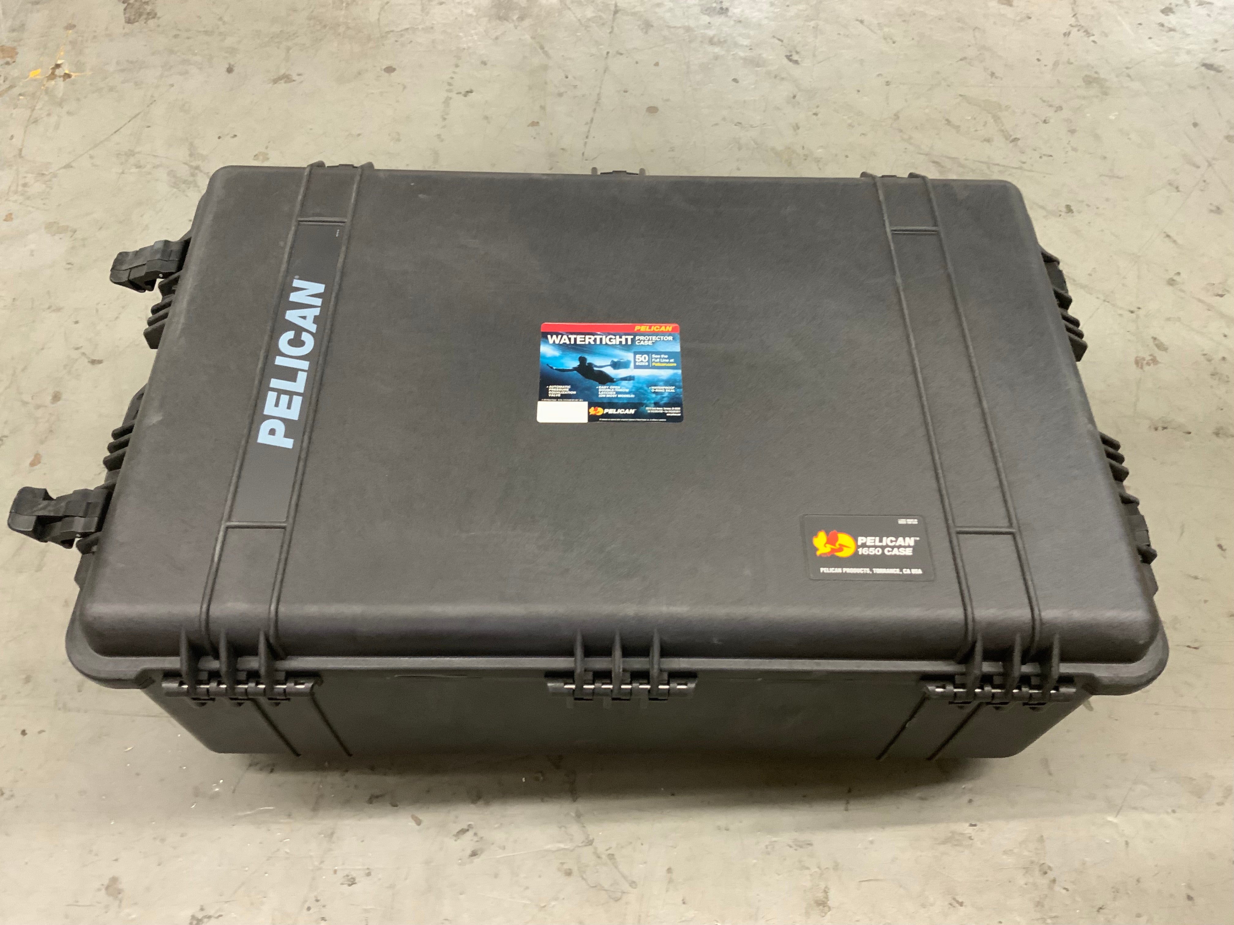 Pelican 1650 Camera Case W/ Wheels & Pull Out Handle - Foam Black Inserts (8075157504238)