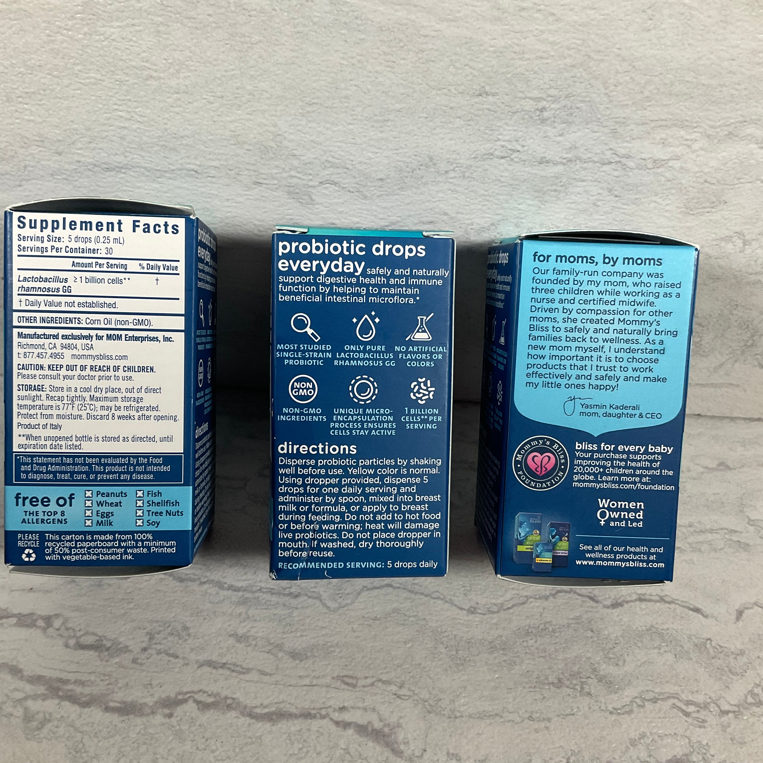 (3)Mommy's Bliss Baby Probiotic-Gas, Constipation, Colic Symptom Relief EXP 5/22 (7199466619118)