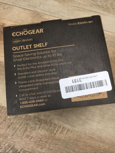 EchoGear Outlet Shelf Model EGOS1-W1 New Open Box White (6922760552631)