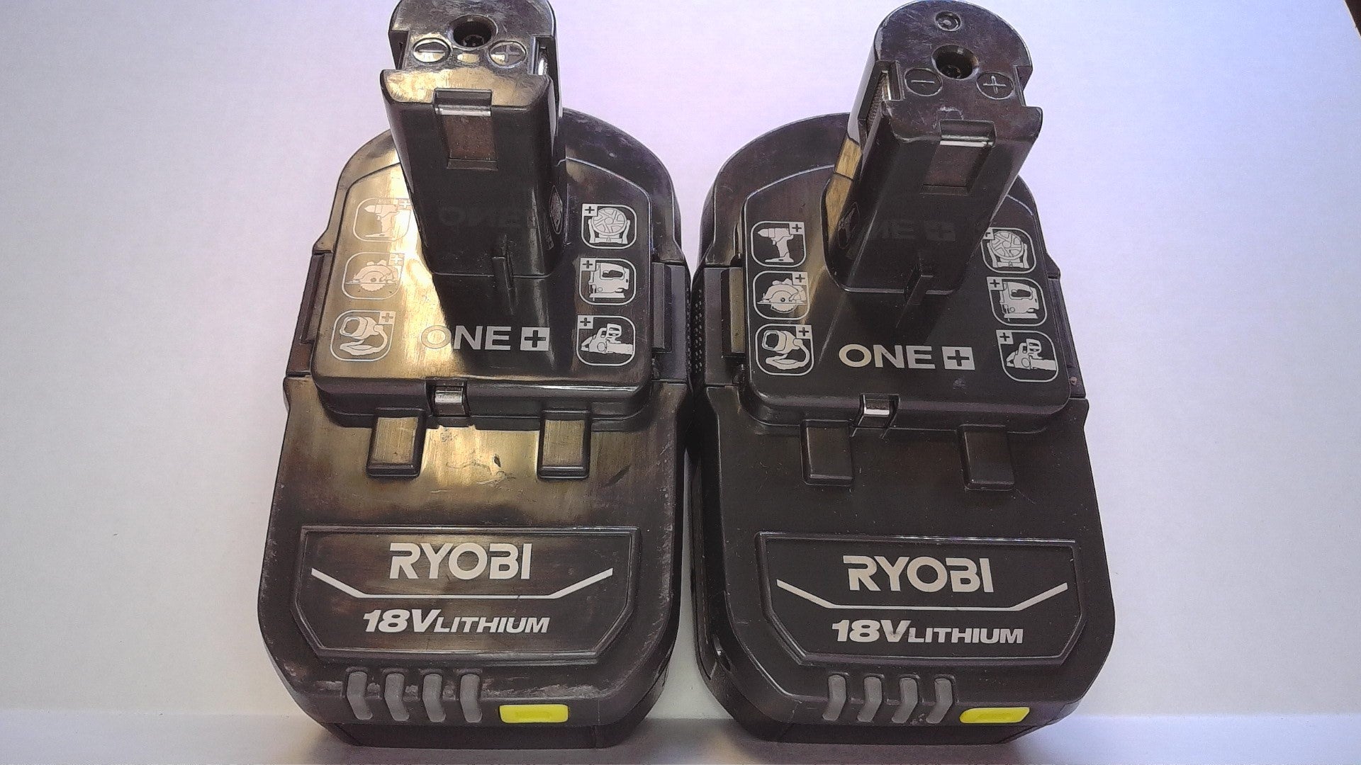 (Lot of 2) Ryobi PBP005 ONE+ 18V Lithium-Ion 4.0 Ah Battery (7023466184887)
