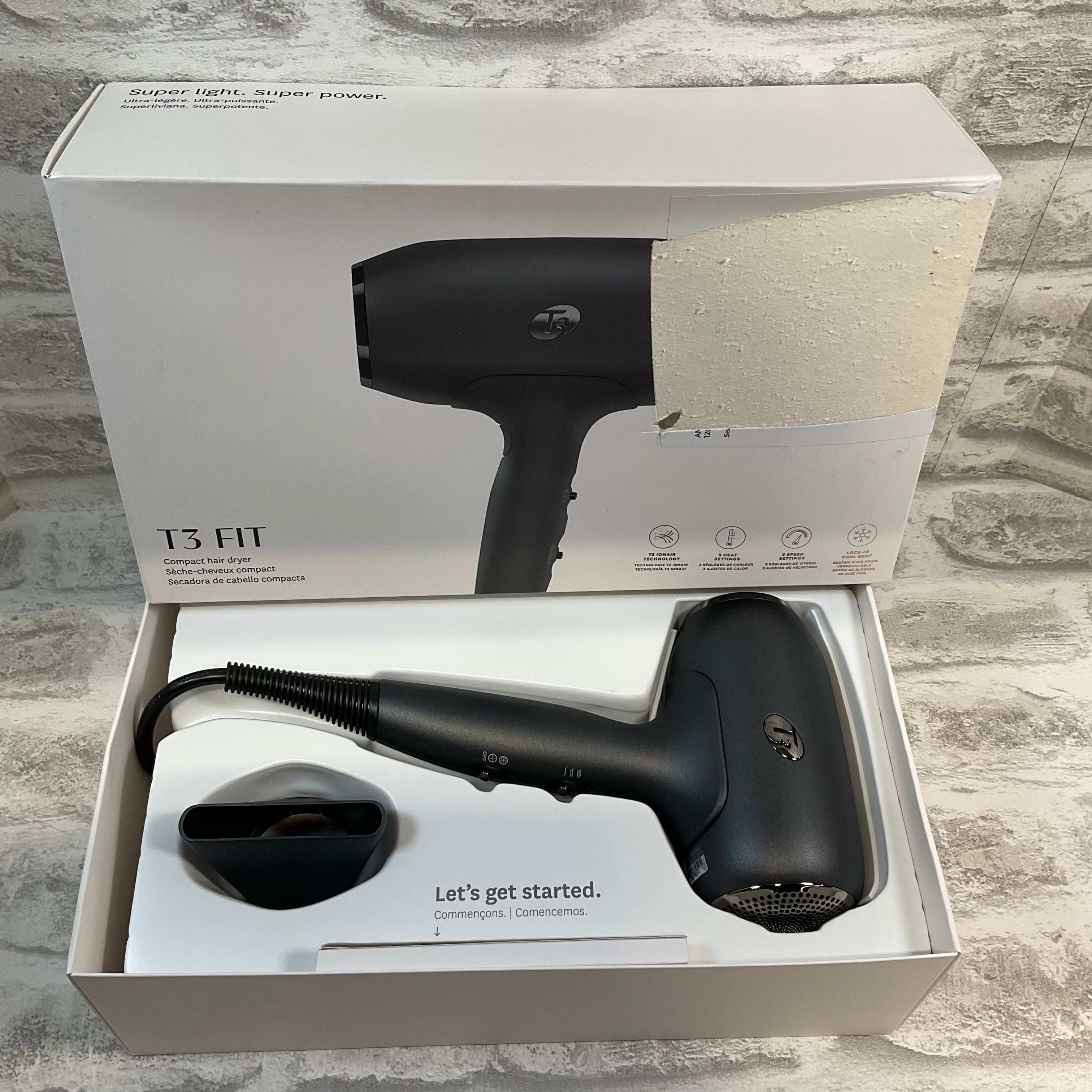 T3 Micro T3 Fit Ionic Compact Hair Dryer with IonAir Technology (7515633385710)