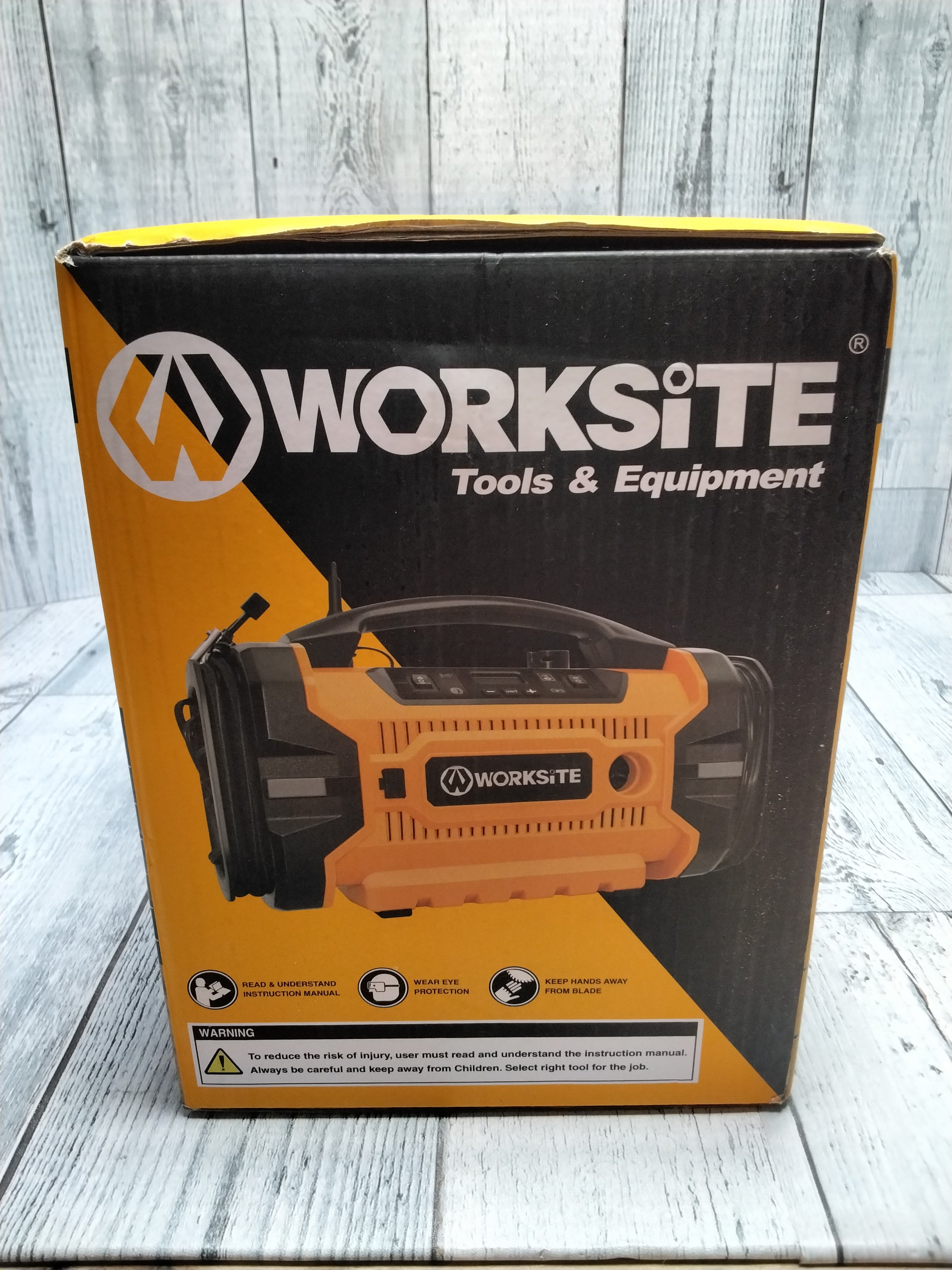 WORKSITE Tire Inflator Air Compressor Portable, 160 PSI Pump with 3 Power Supply (7895640768750)