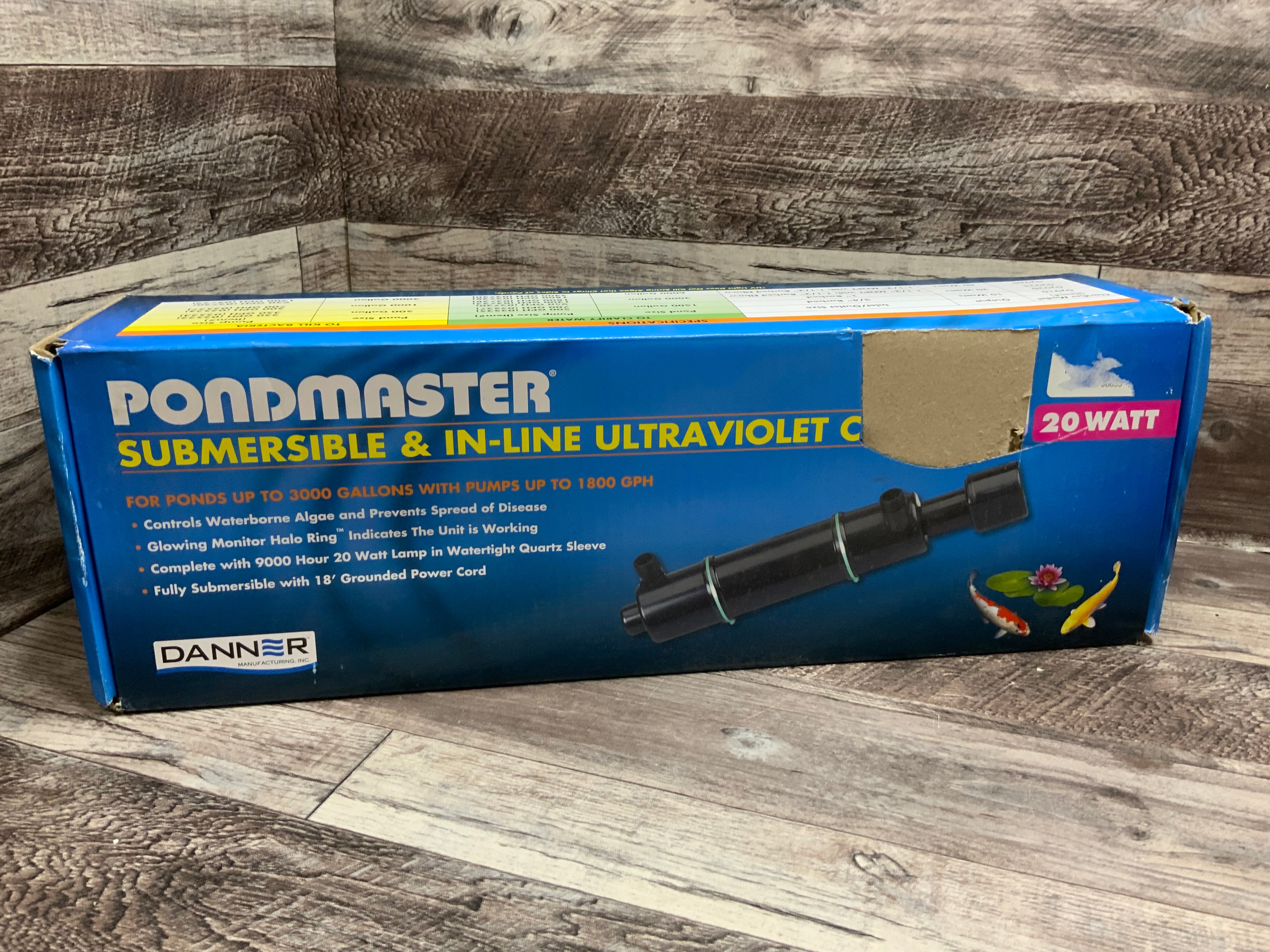 Danner Manufacturing, Inc. 02920 UV 20-Watt Pond Water Clarifier - Black (8075155341550)