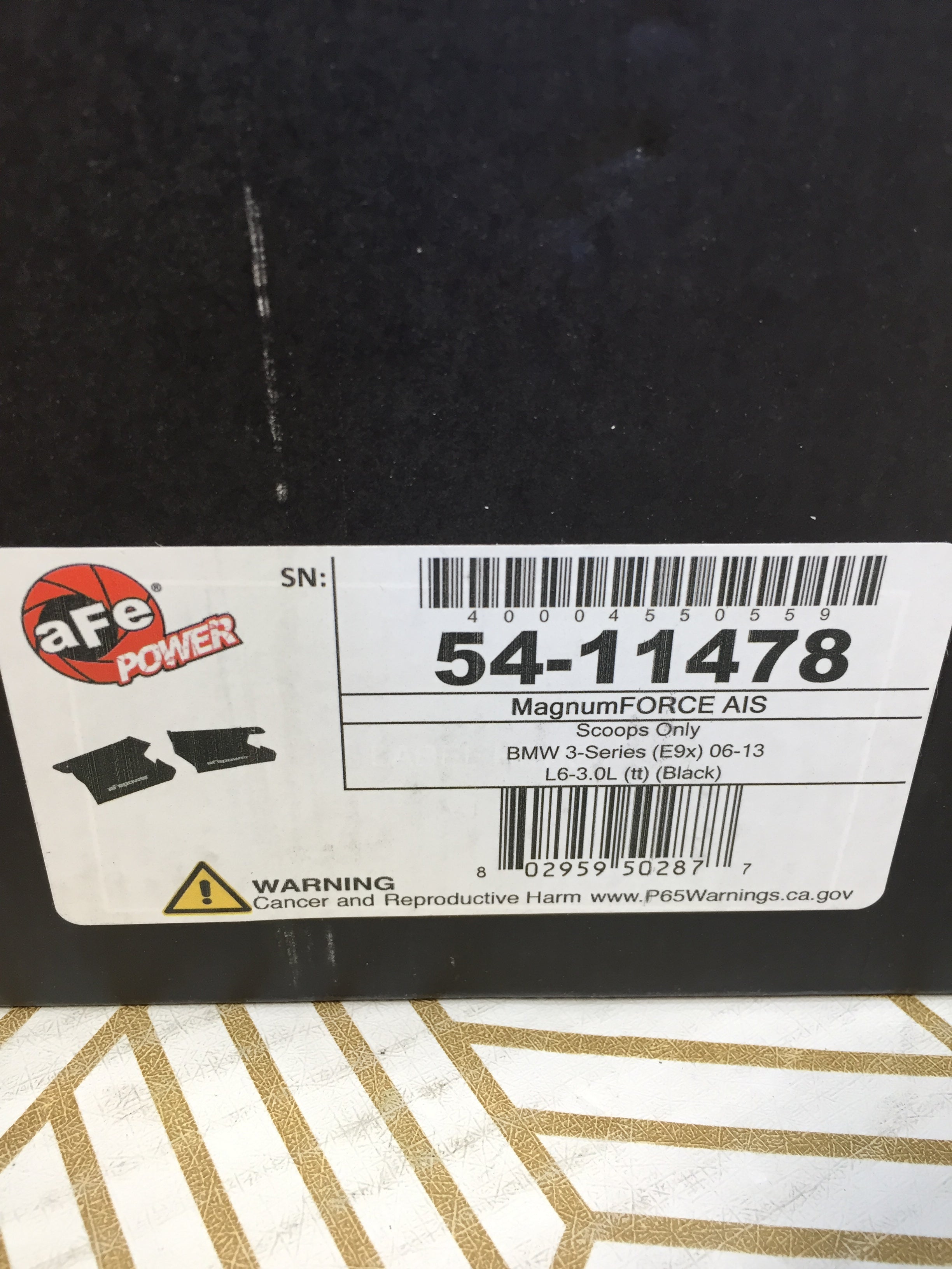 aFe Power Magnum FORCE 54-11478 BMW 3-Series (E9x) Intake Systems Scoops (Black) (7932541239534)