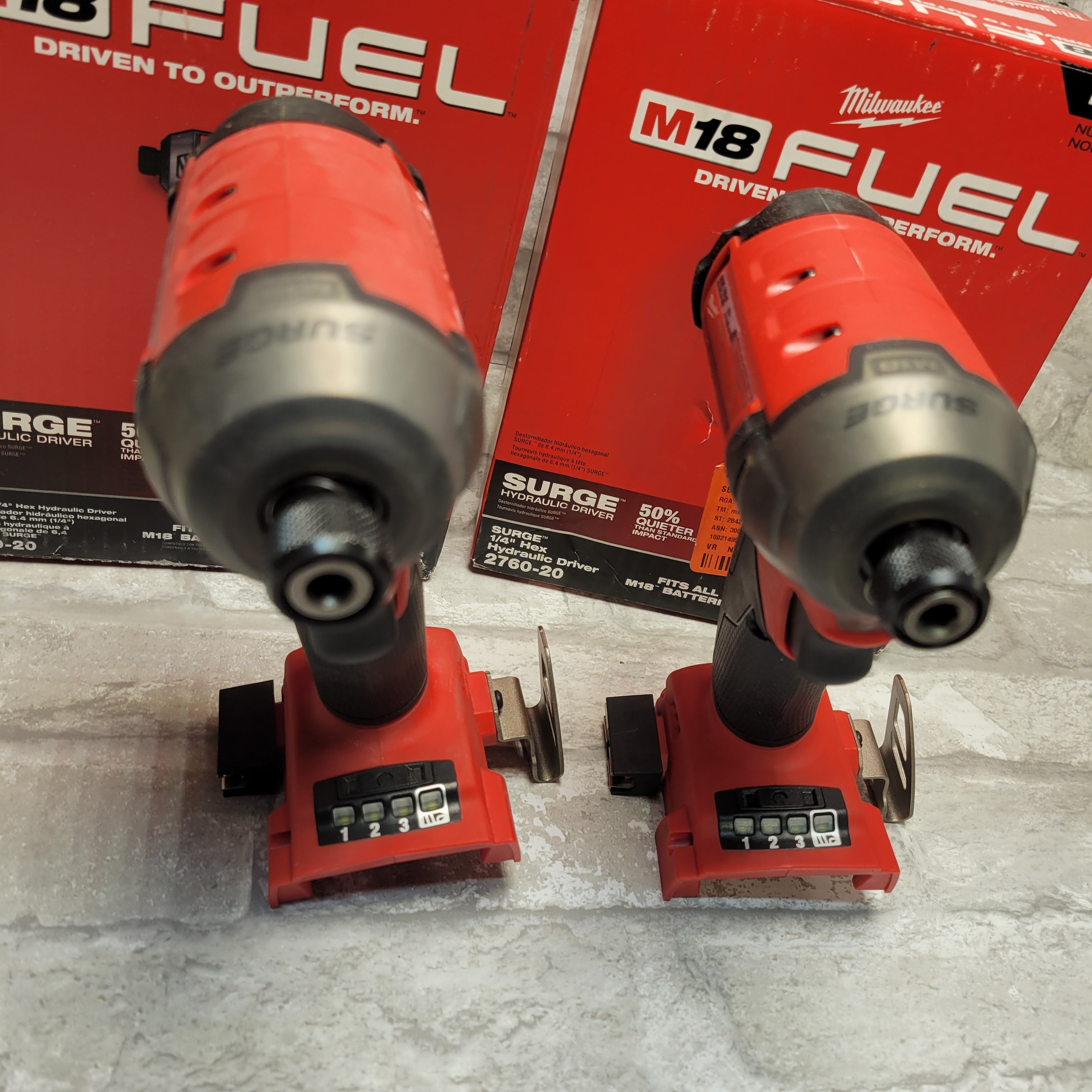 (2) Milwaukee M18 FUEL SURGE 18V Brushless 1/4