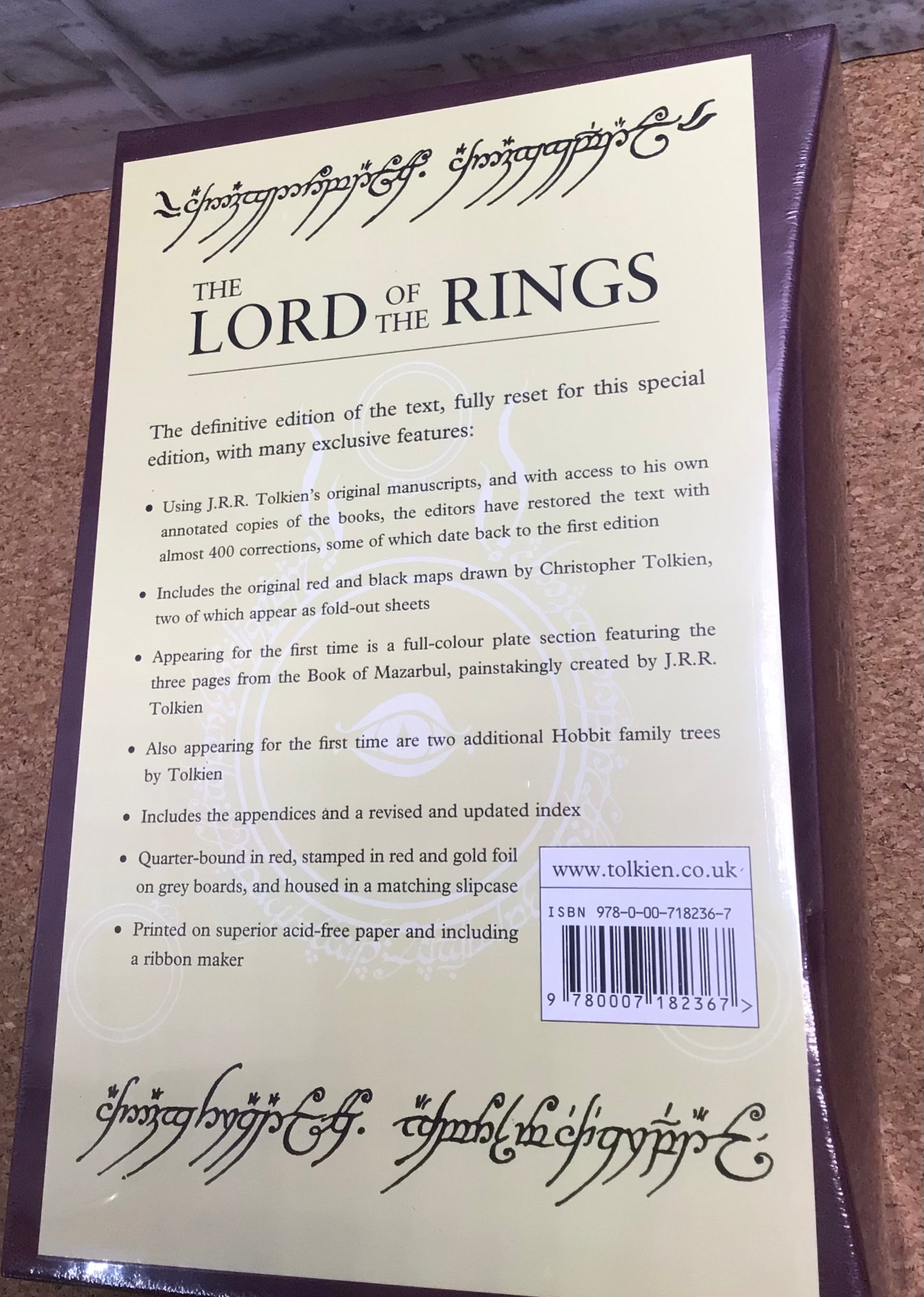 The Lord of the Rings Hardcover (7887019376878)