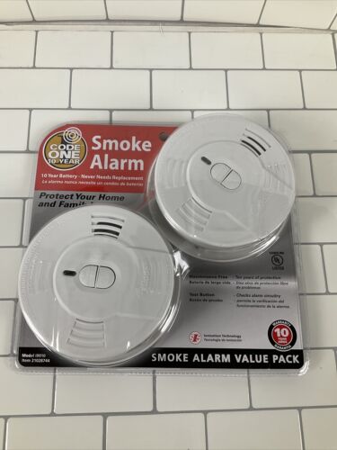 Kidde 10 Year Worry-Free Sealed Battery Smoke Detector with Ionization | 2 Pack (6922740957367)