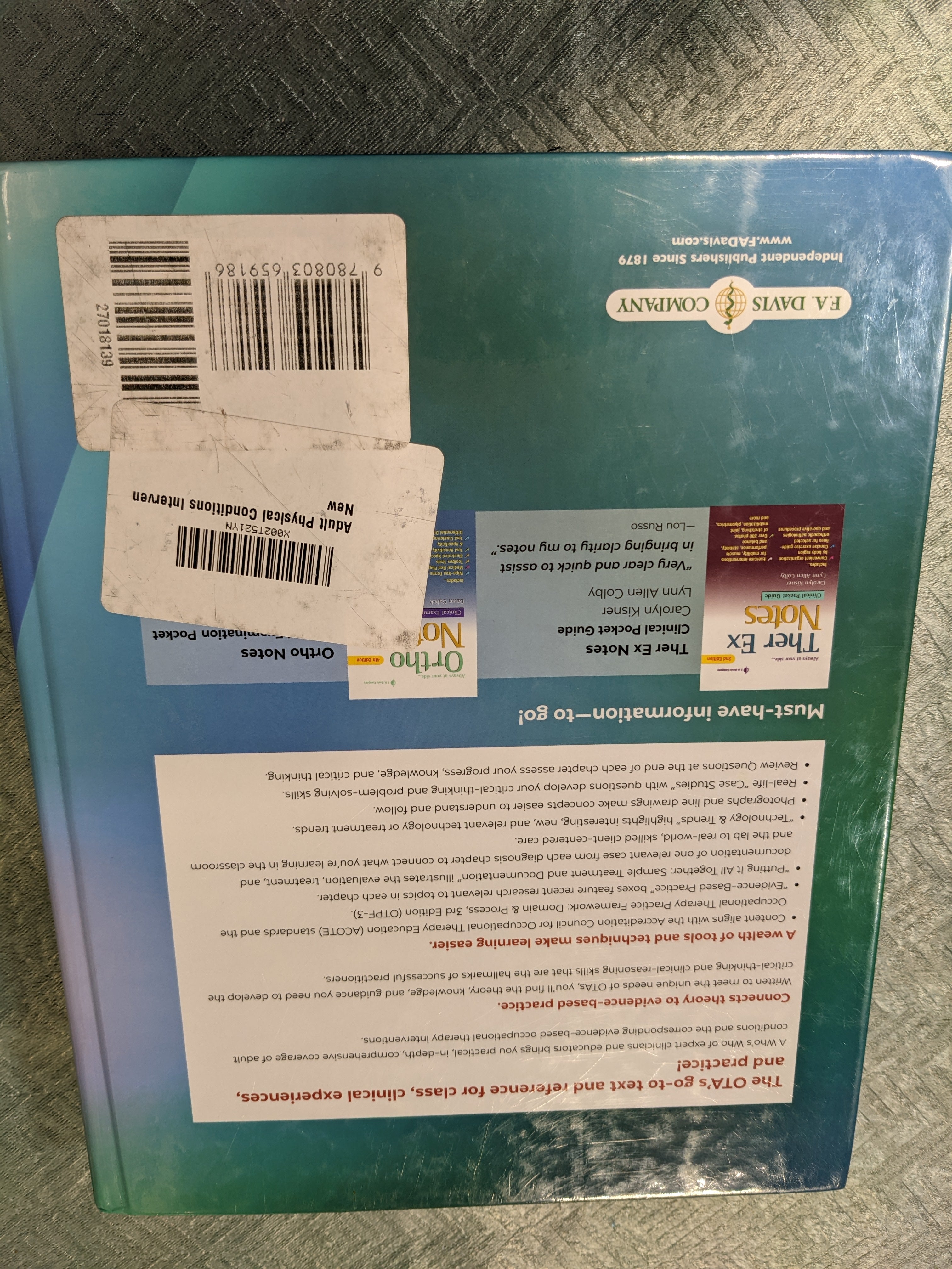 Adult Physical Conditions: Intervention Strategies for Occupational Therapy Assistants (7579853717742)