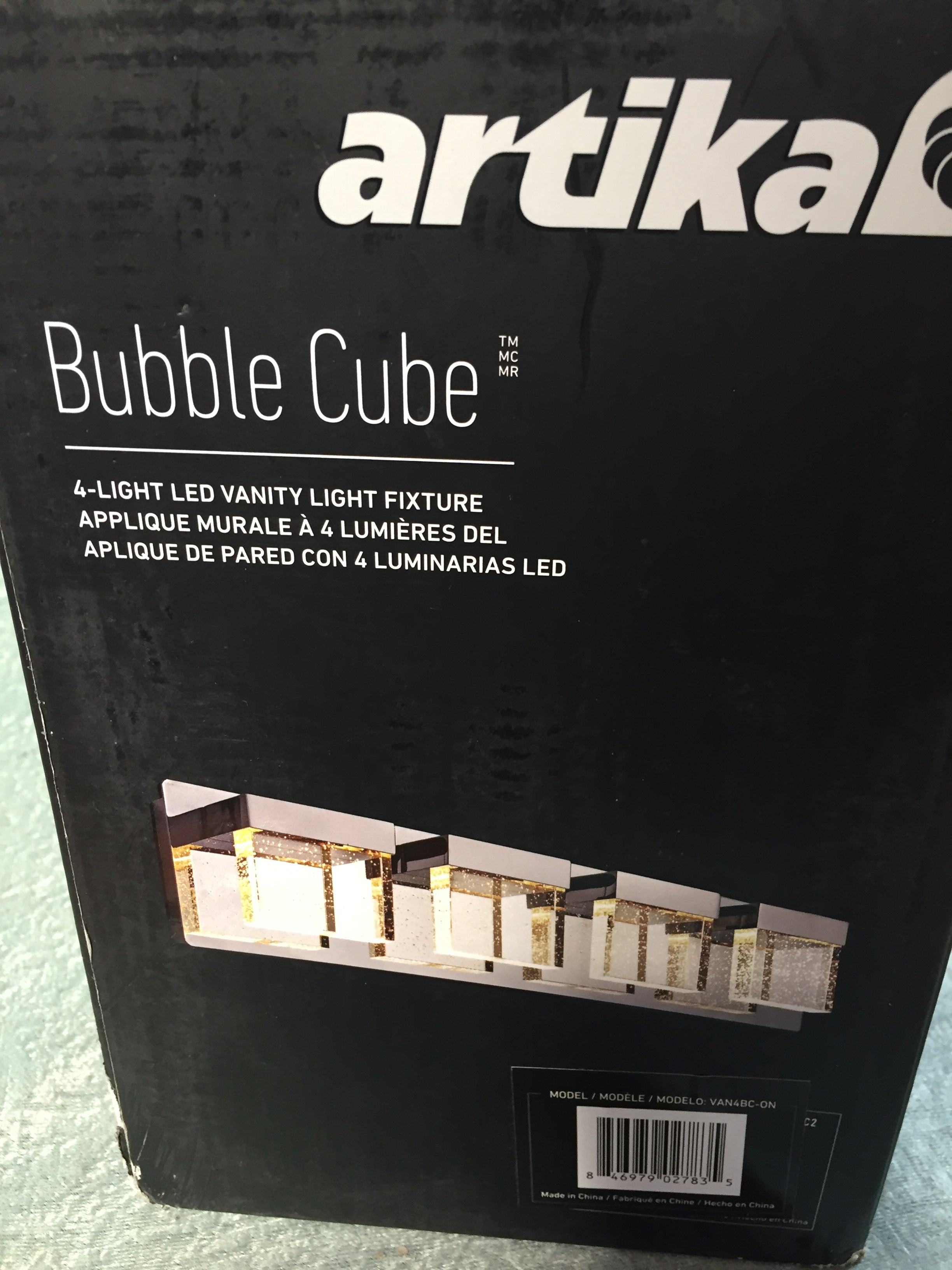 Artika Bubble Cube 4-LED Vanity Light, Chrome (7588158931182)