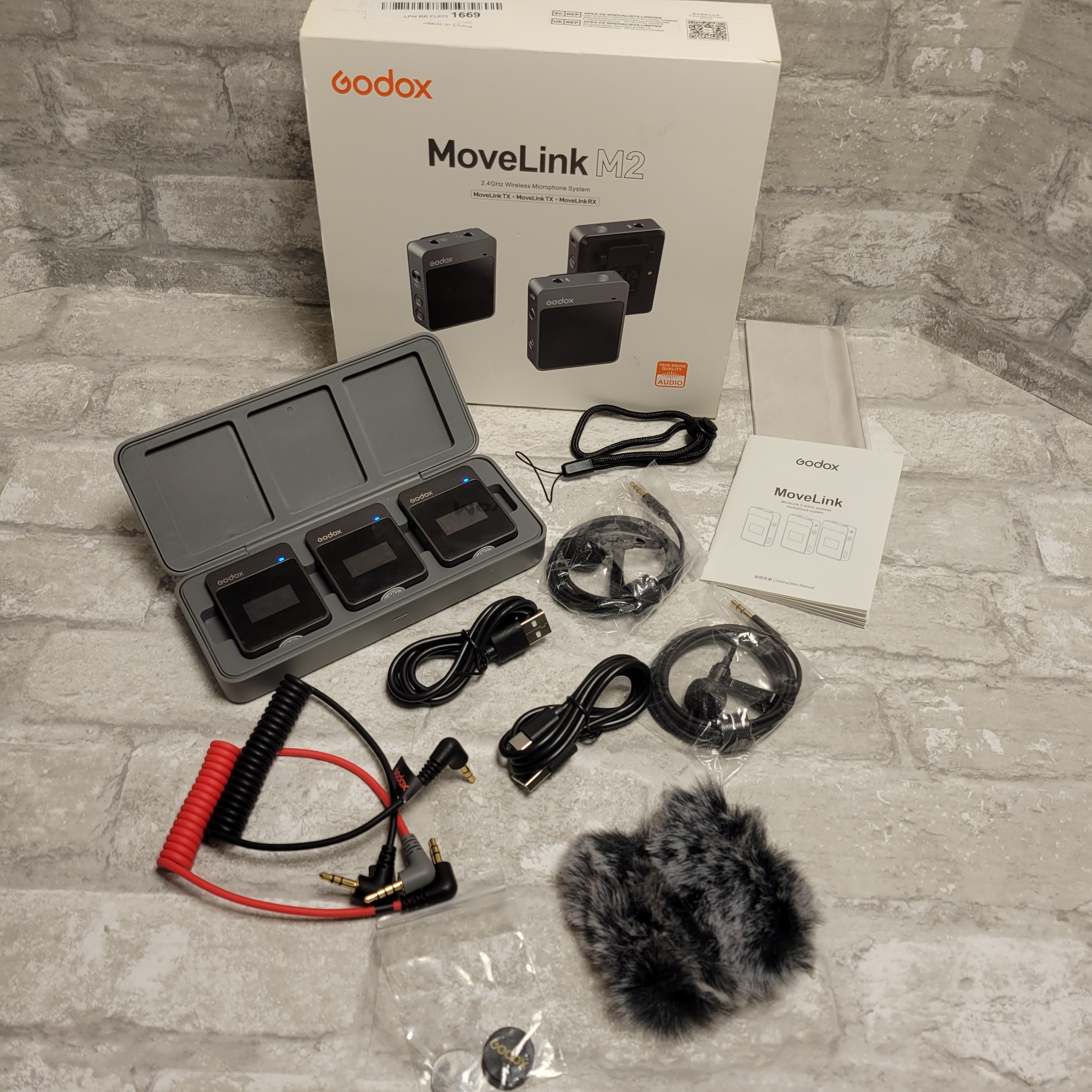 Godox MoveLink M2 2.4GHz Dual Channel Wireless Microphone System for Camera (8038528680174)