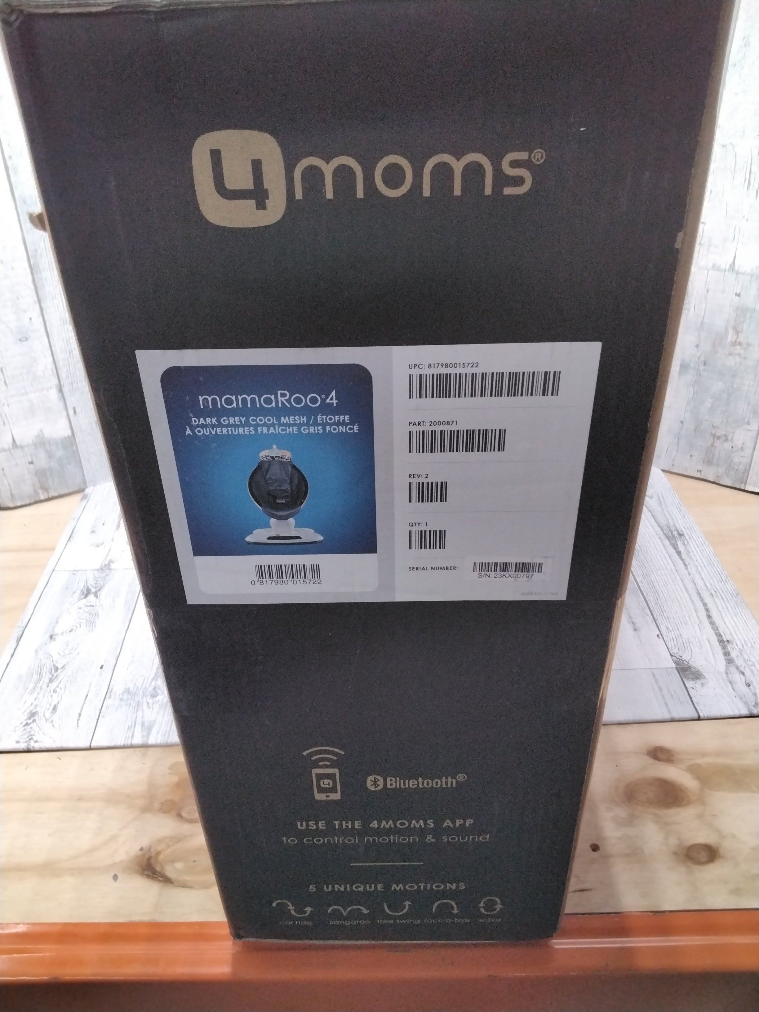 4moms mamaRoo 4 Multi-Motion Baby Swing, Bluetooth Baby Rocker, 5 Unique Motions (7845379932398)