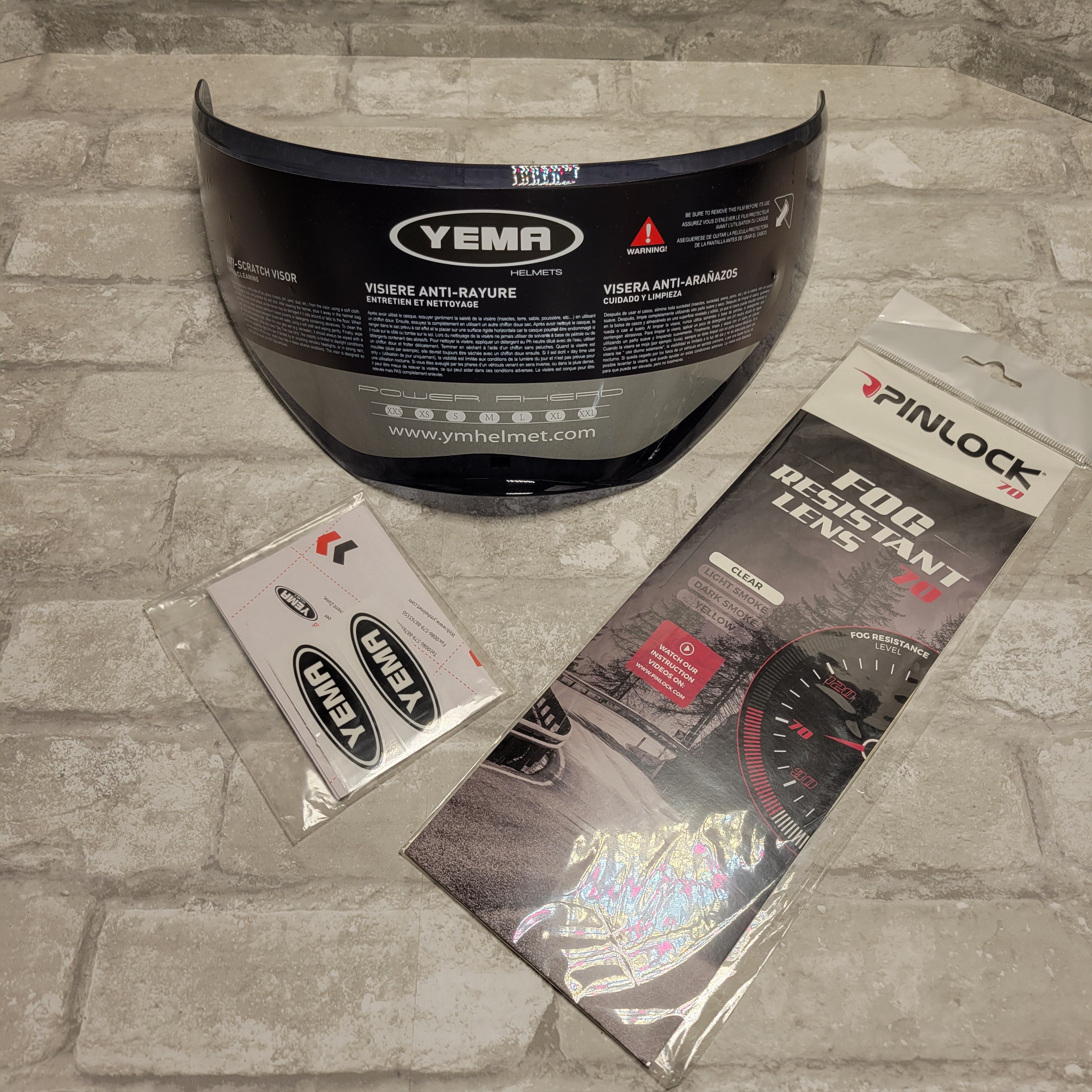 YEMA Motorcycle Modular Full Face Helmet DOT Approved - YM-930 - L - Black/Grey (8027726872814)
