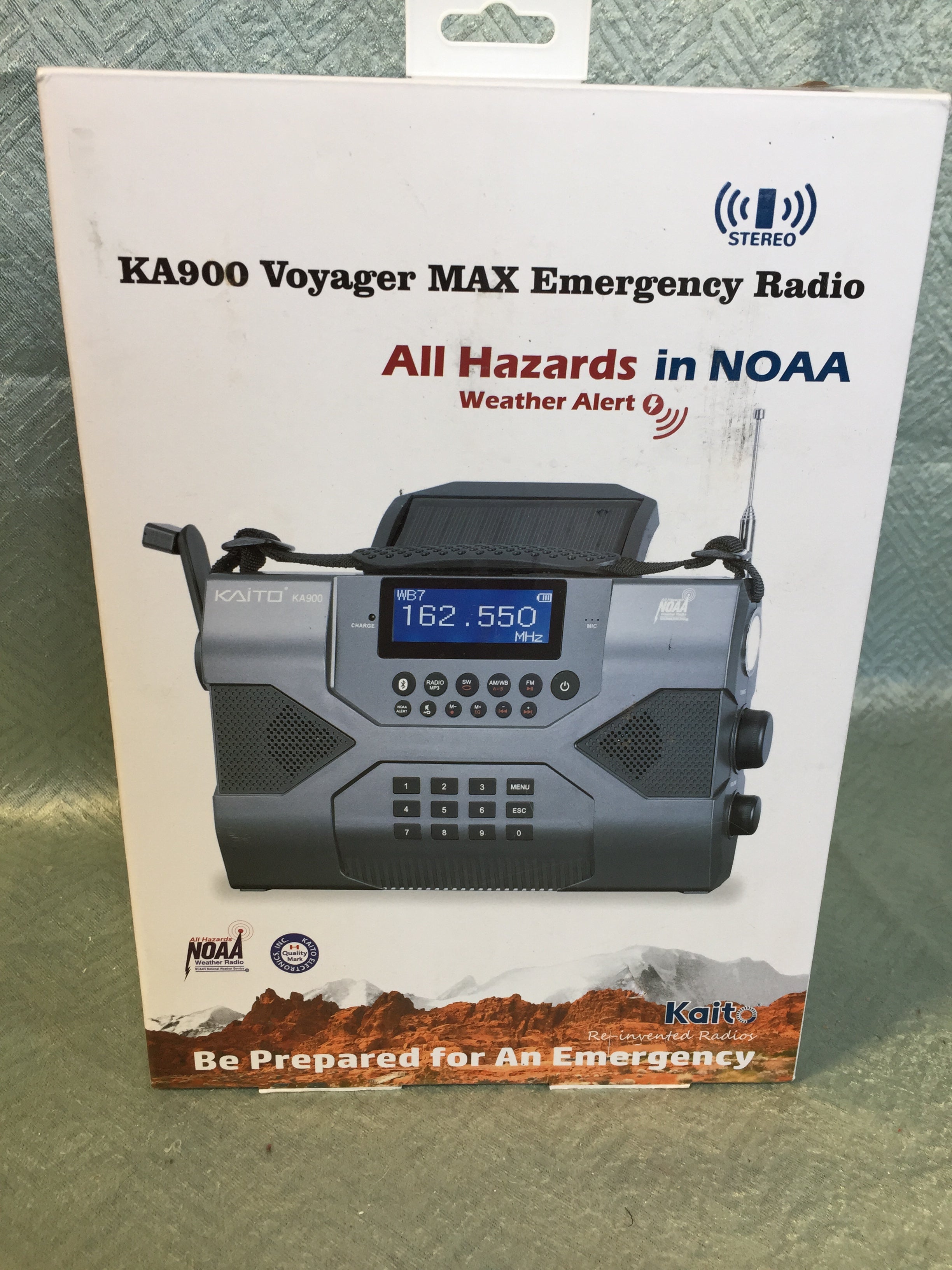 Kaito Emergency Radio Voyager Max KA900 Digital Solar Dynamo Crank Wind Up (7610837139694)