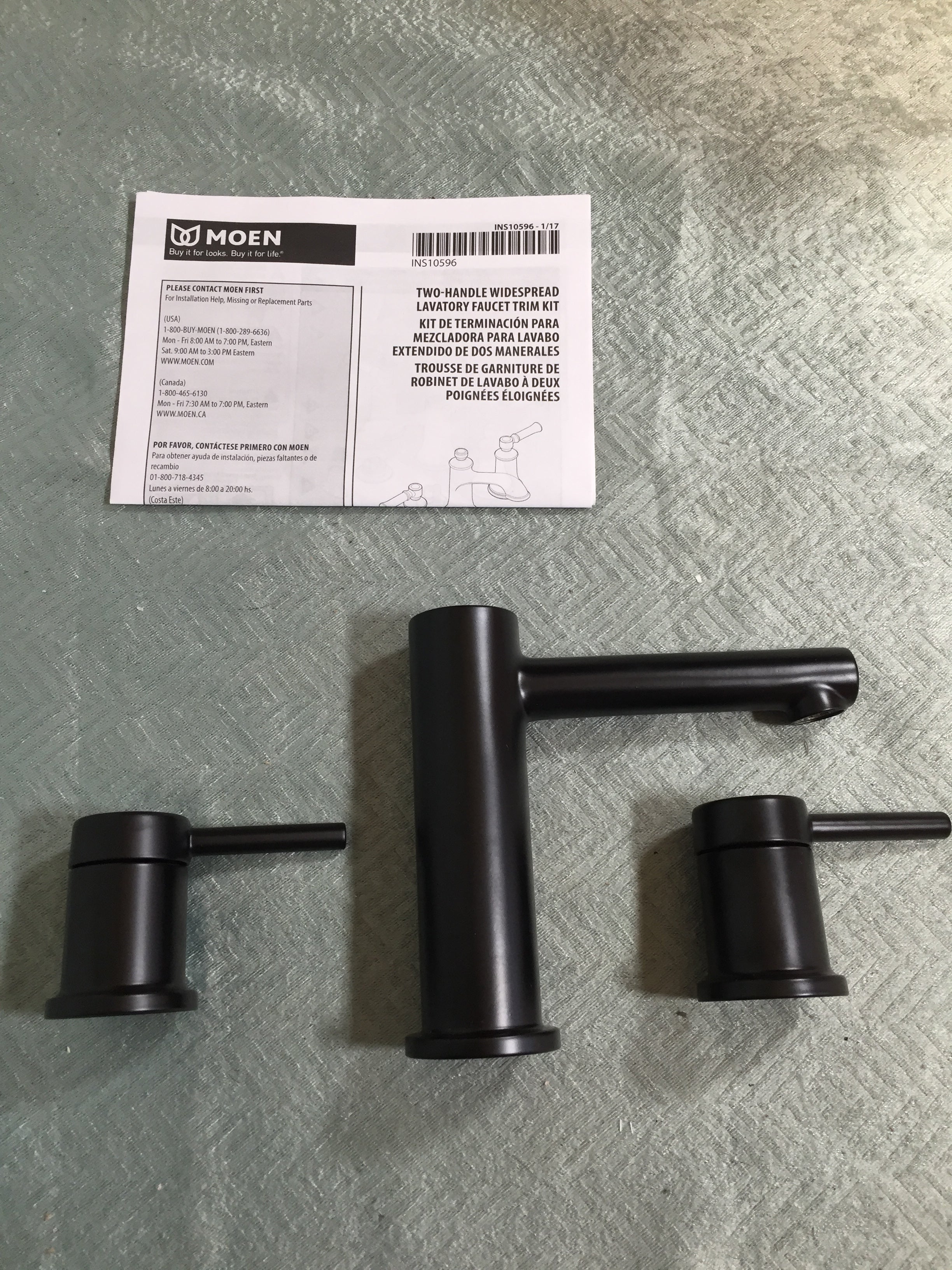 Moen T6193BL Align Two-Handle 8-Inch Widespread Bathroom Faucet Matte Black (7639845306606)