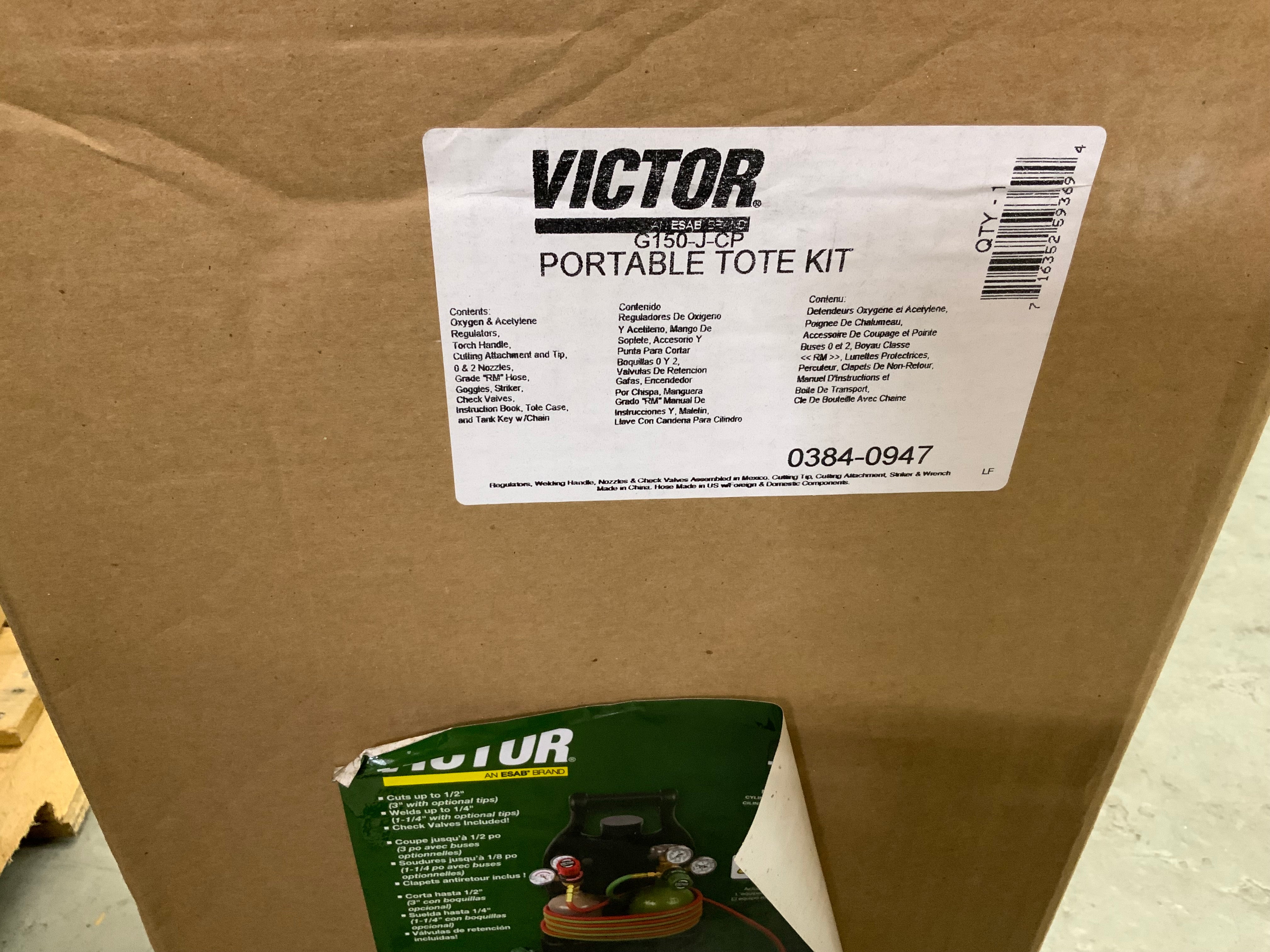 Victor 0384-0947 Portable Tote Torch Kit Set W/Out Cylinder Tanks *Open Box* (8141395951854)
