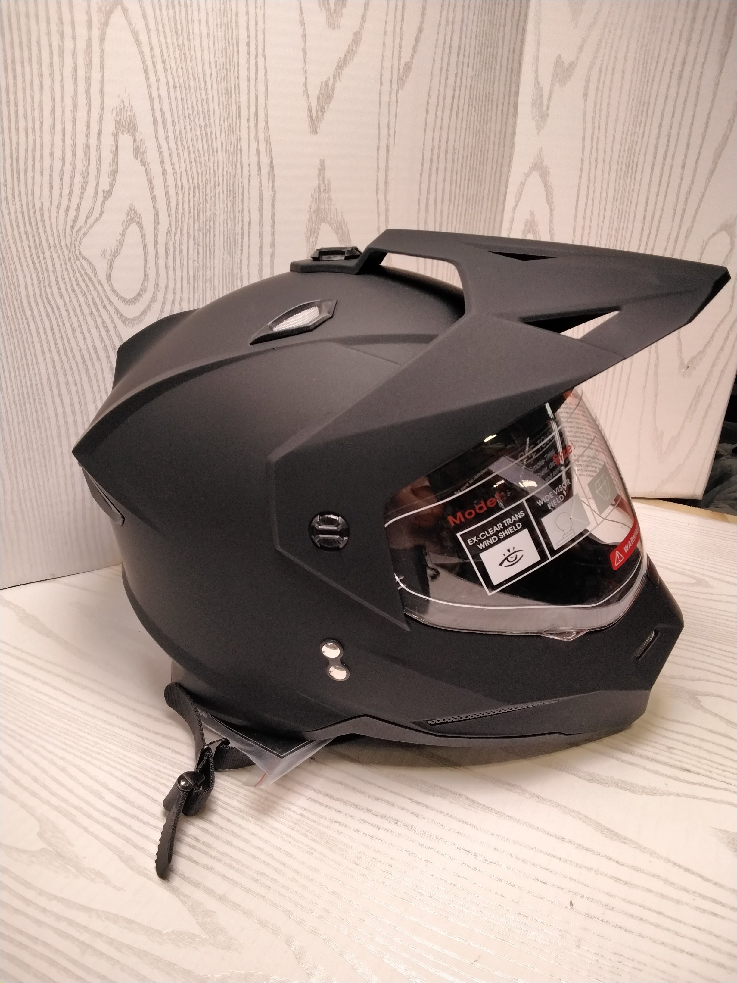 1Storm Dual Sport Off Road Full Face Helmet Dual Visor - Matte Black, Size XXL (7724485542126)