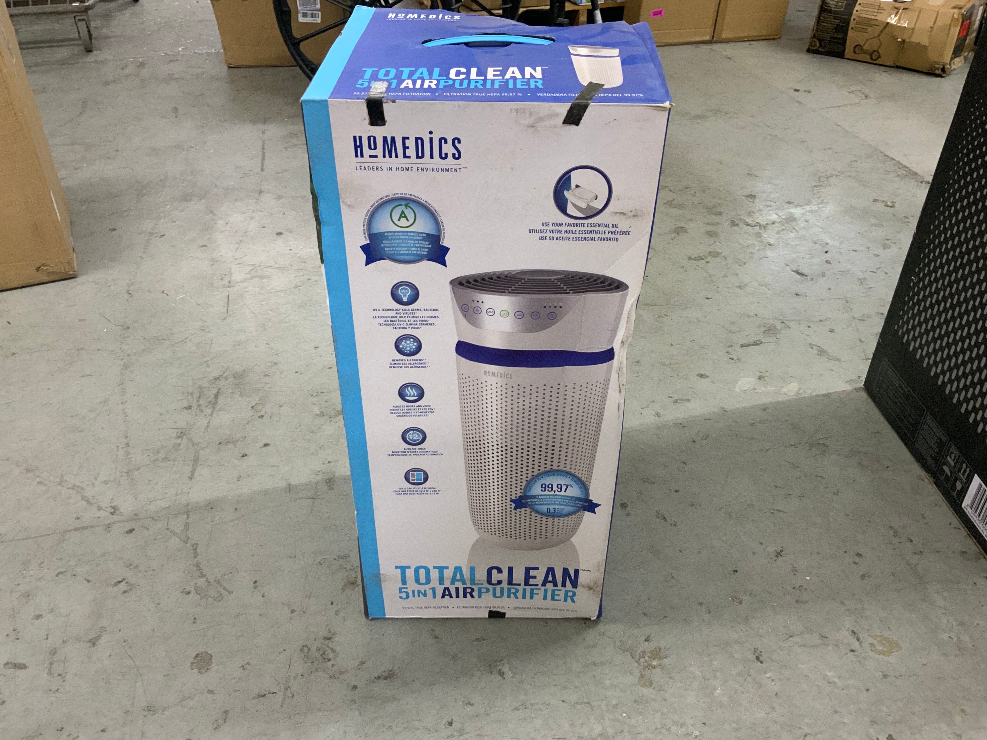Homedics 5-in-1 UV-C Air Purifier - 360-Degree HEPA Filter (8185408979182)