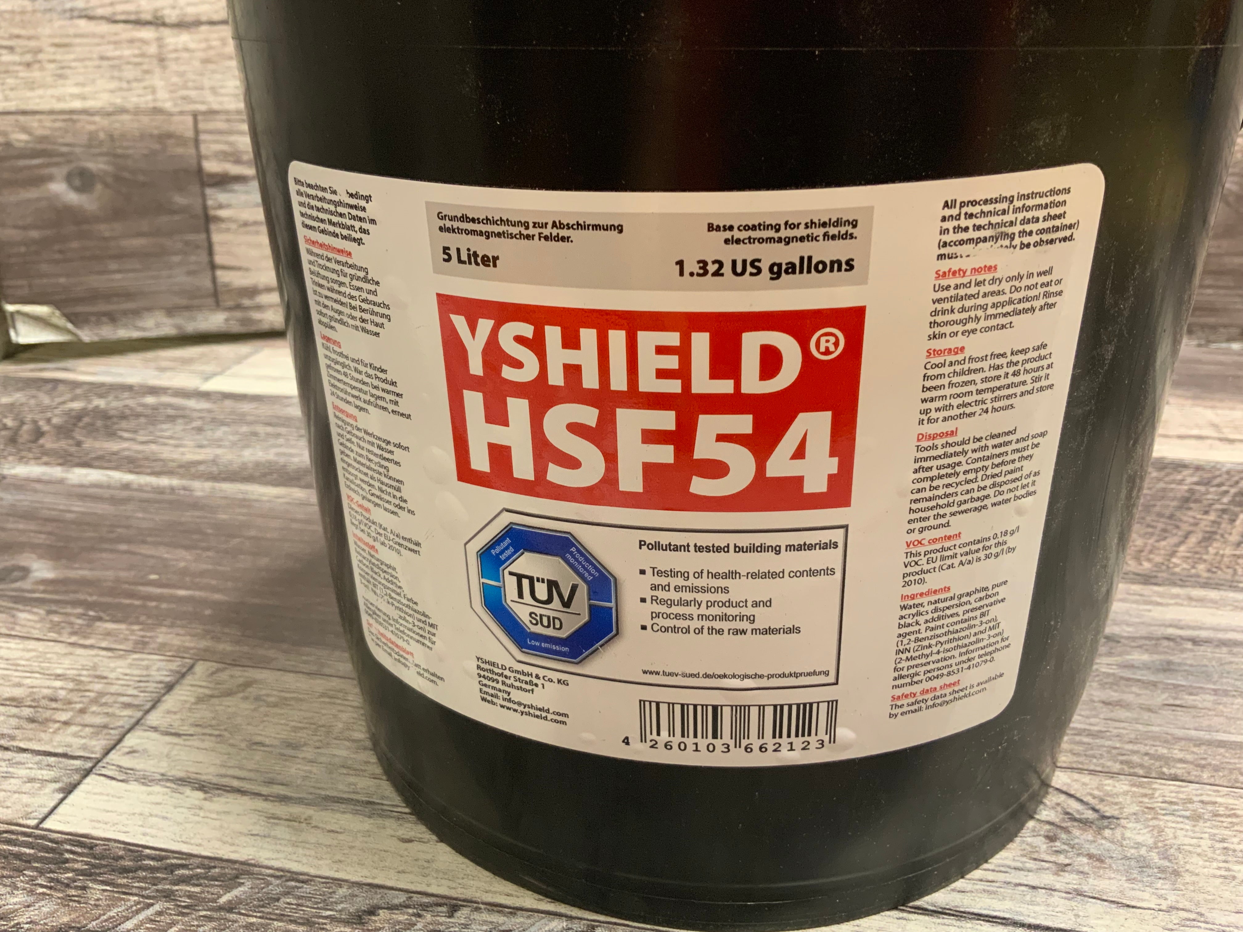 YShield HSF54 - Certified EMF 5G Shielding Paint 5L (Internal/External Use) (8107479466222)