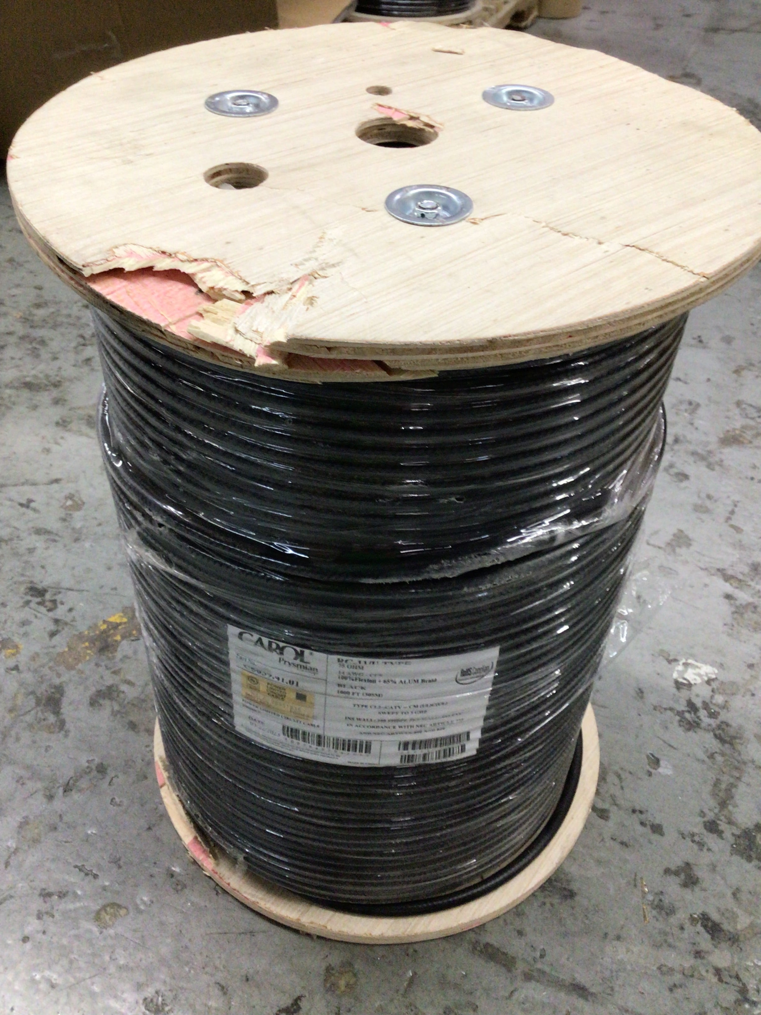Carol C5039.41.01 Coaxial Cable,14 Awg,Polyethylene,1000ft (8131609264366)