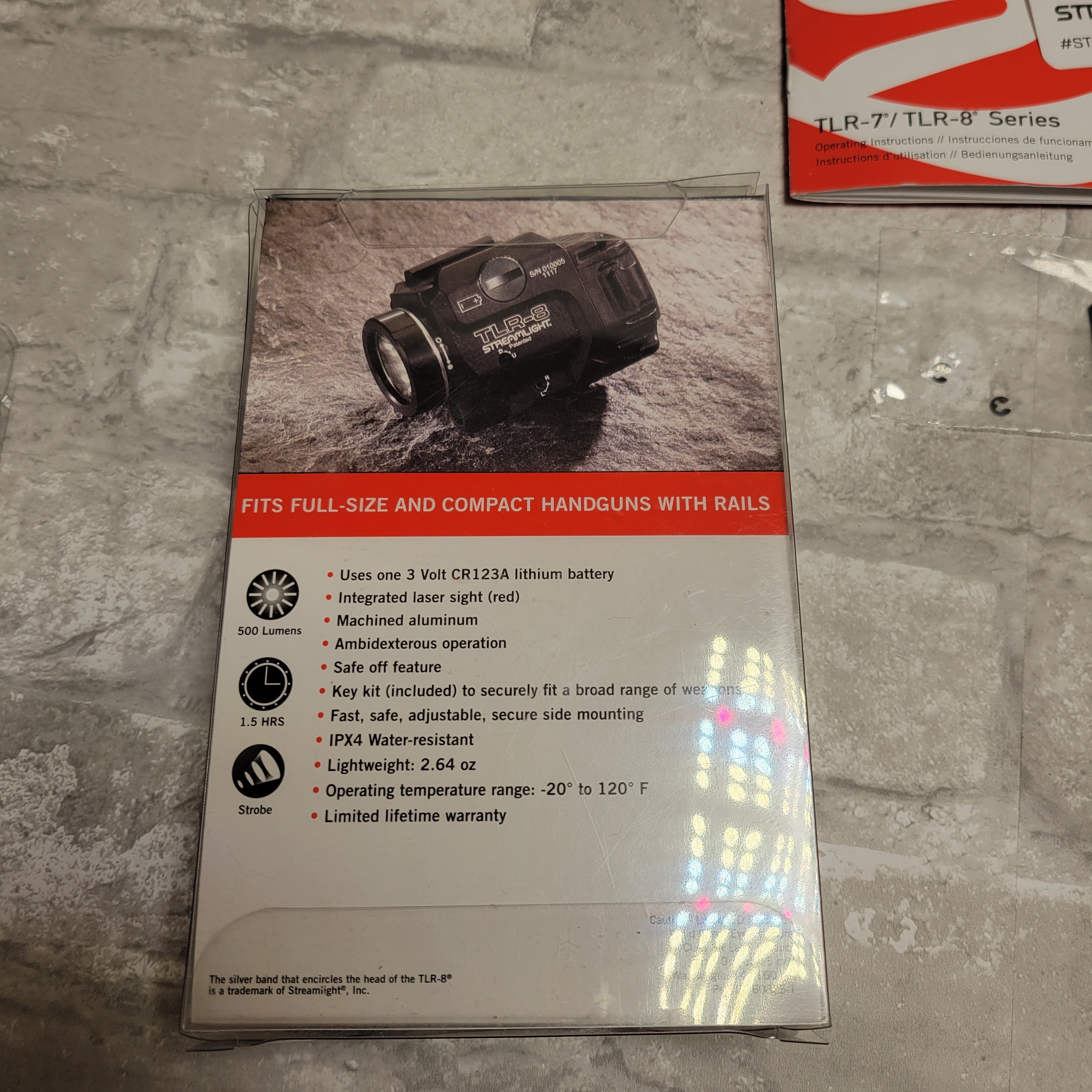 Streamlight TLR-8 500 Lumen Gun Light Red Laser Combo *DEFECTIVE* (8004032463086)