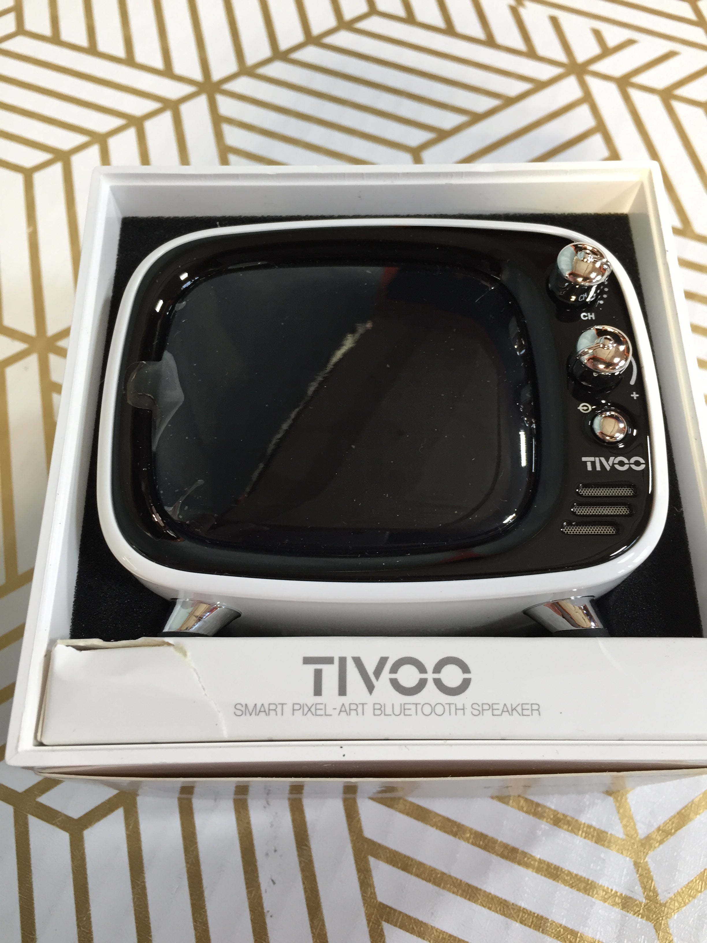 Tivoo Smart Pixel-Art Bluetooth Speaker (White) - OPEN BOX - *TESTED* (7688088387822)