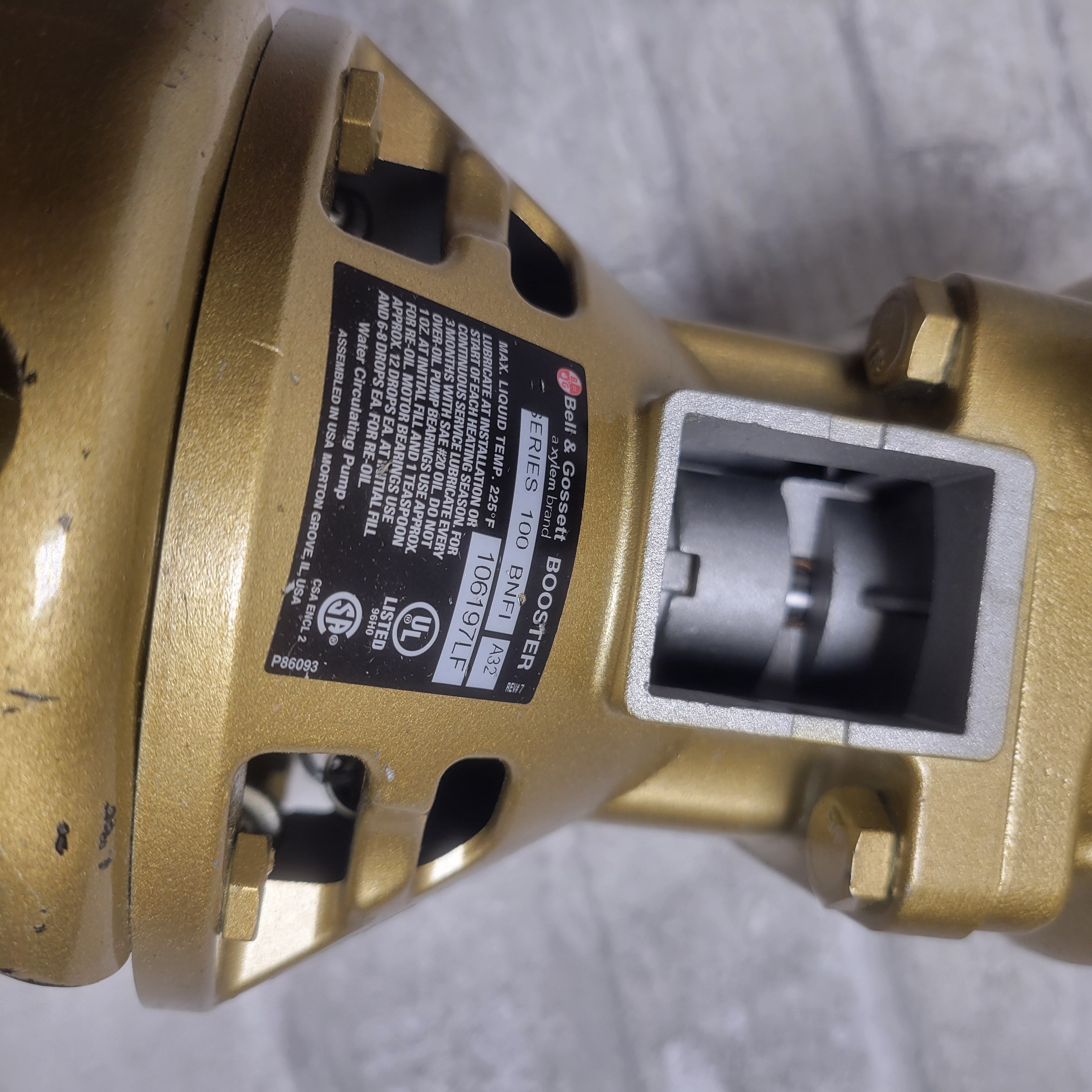 Bell & Gossett 100 BNFI H99 Bronze Booster Pump 1/12HP 1725RPM 115V *PARTS* (8069674828014)