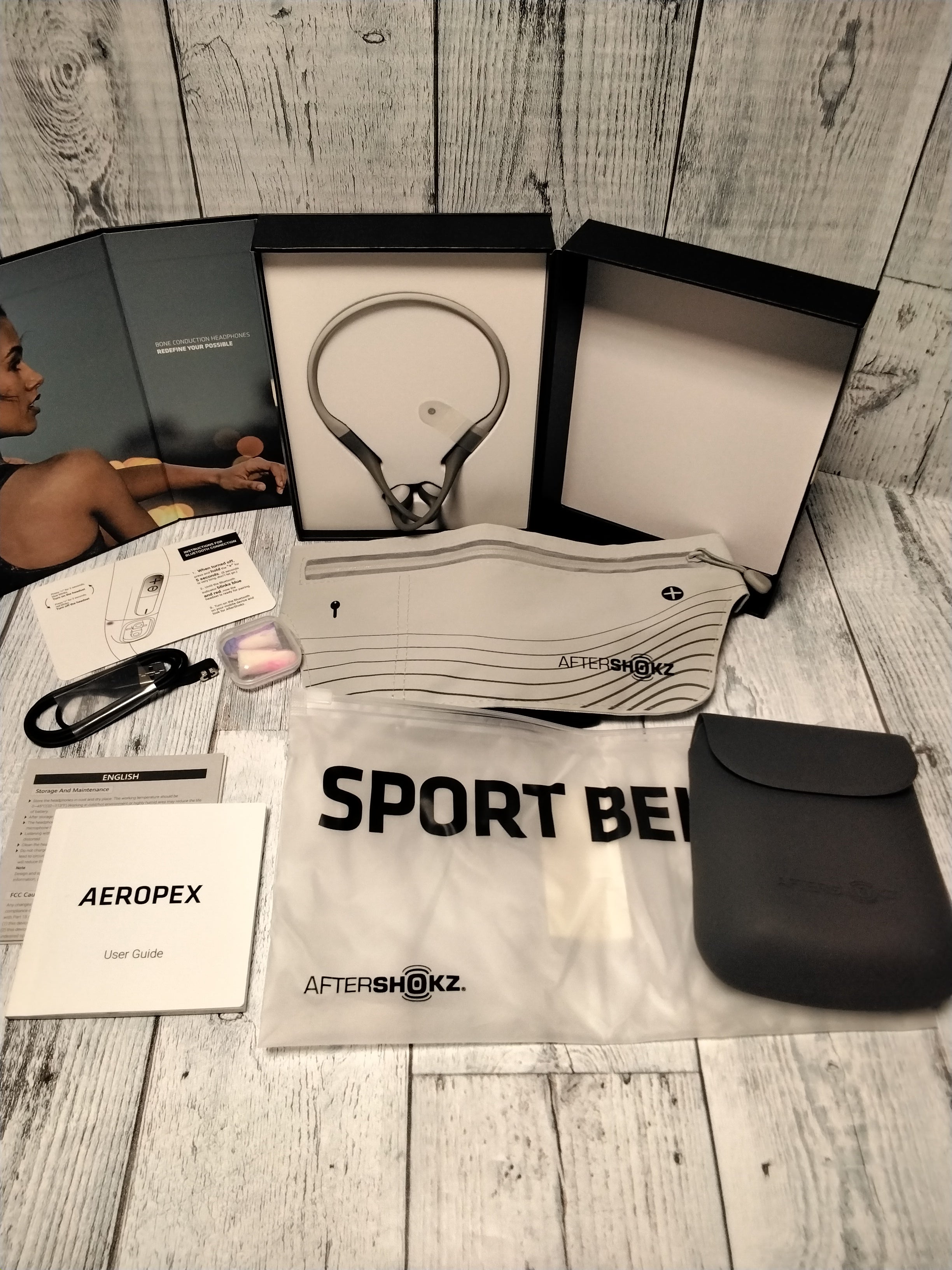 AfterShokz Aeropex Open-Ear Bluetooth Bone Conduction Sport Headphones *TESTED* (7829673410798)