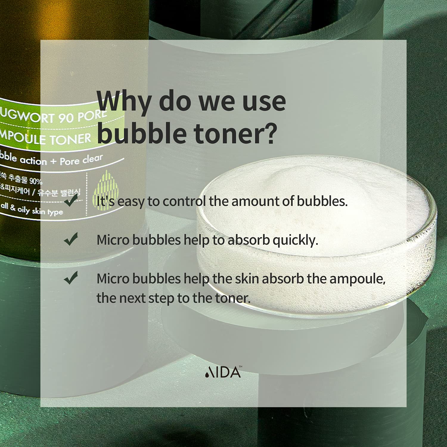 AIDA Mugwort 90 Pore Ampoule Toner (7497807593710)