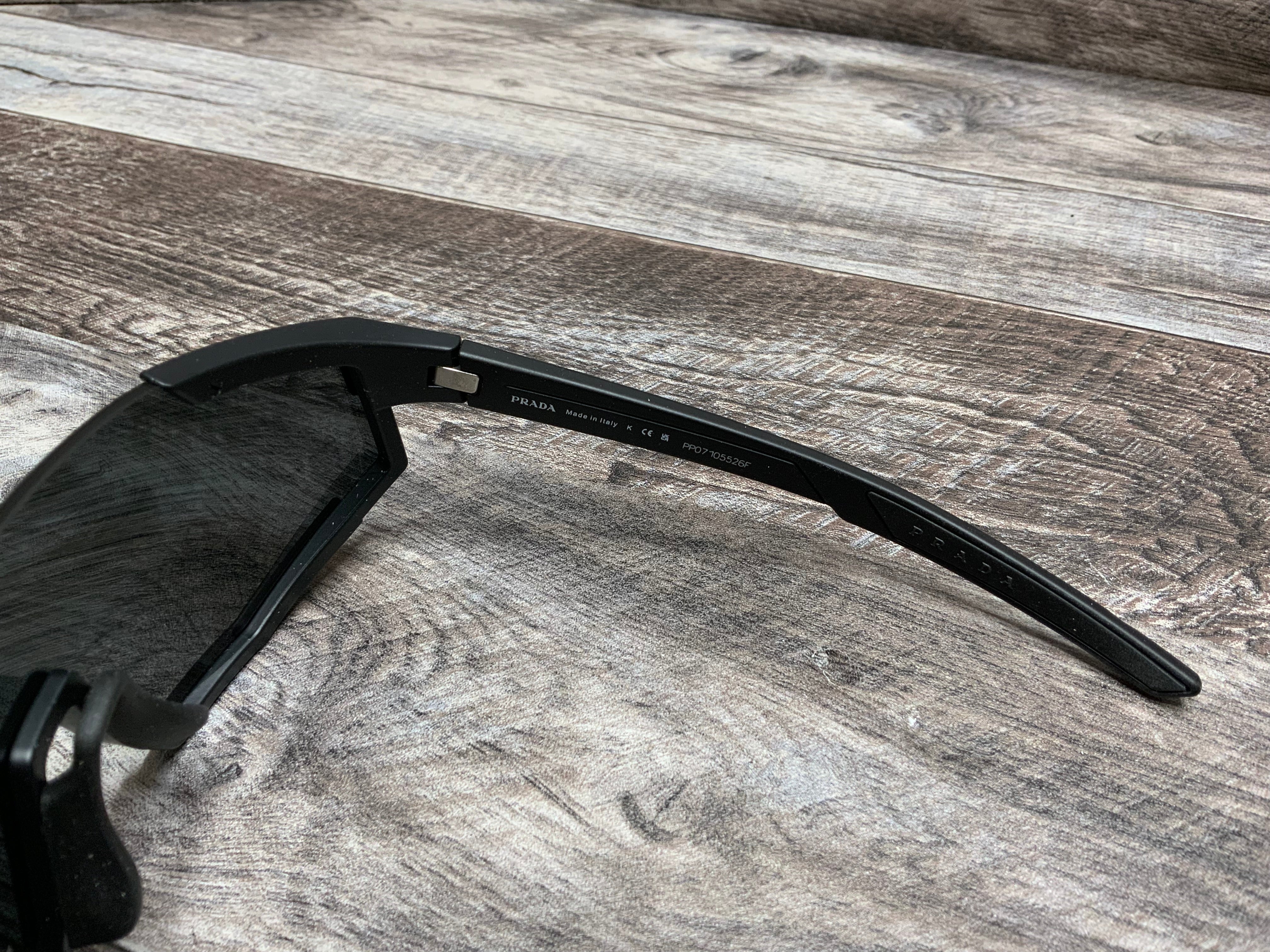 Prada Men's Sunglasses PS-04WS (Black Rubber/Dark Grey) (8170613178606)