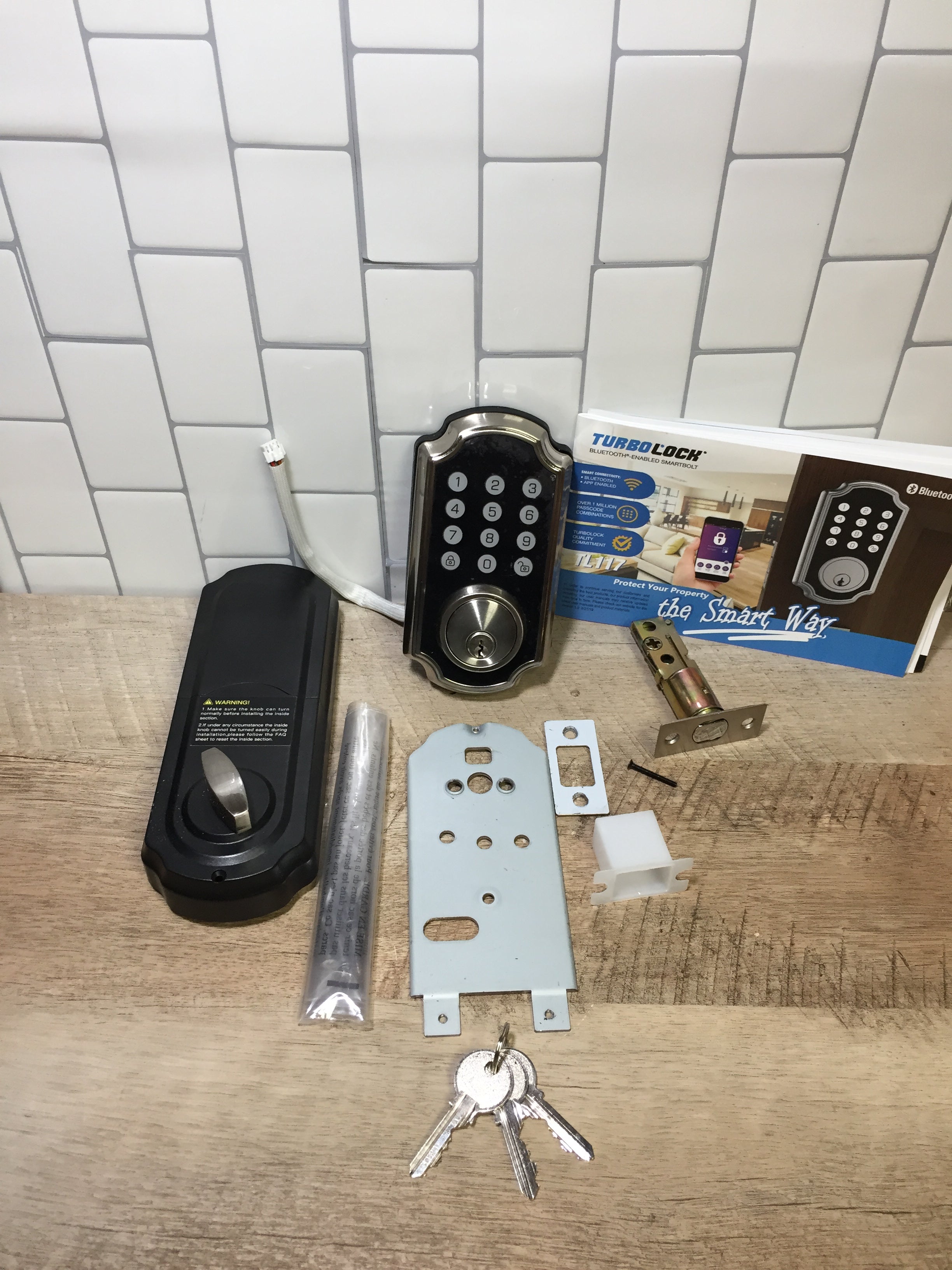 TURBOLOCK TL117 Smart Lock with Keypad, Voice Prompts Brushed Nickel (6984380252343)