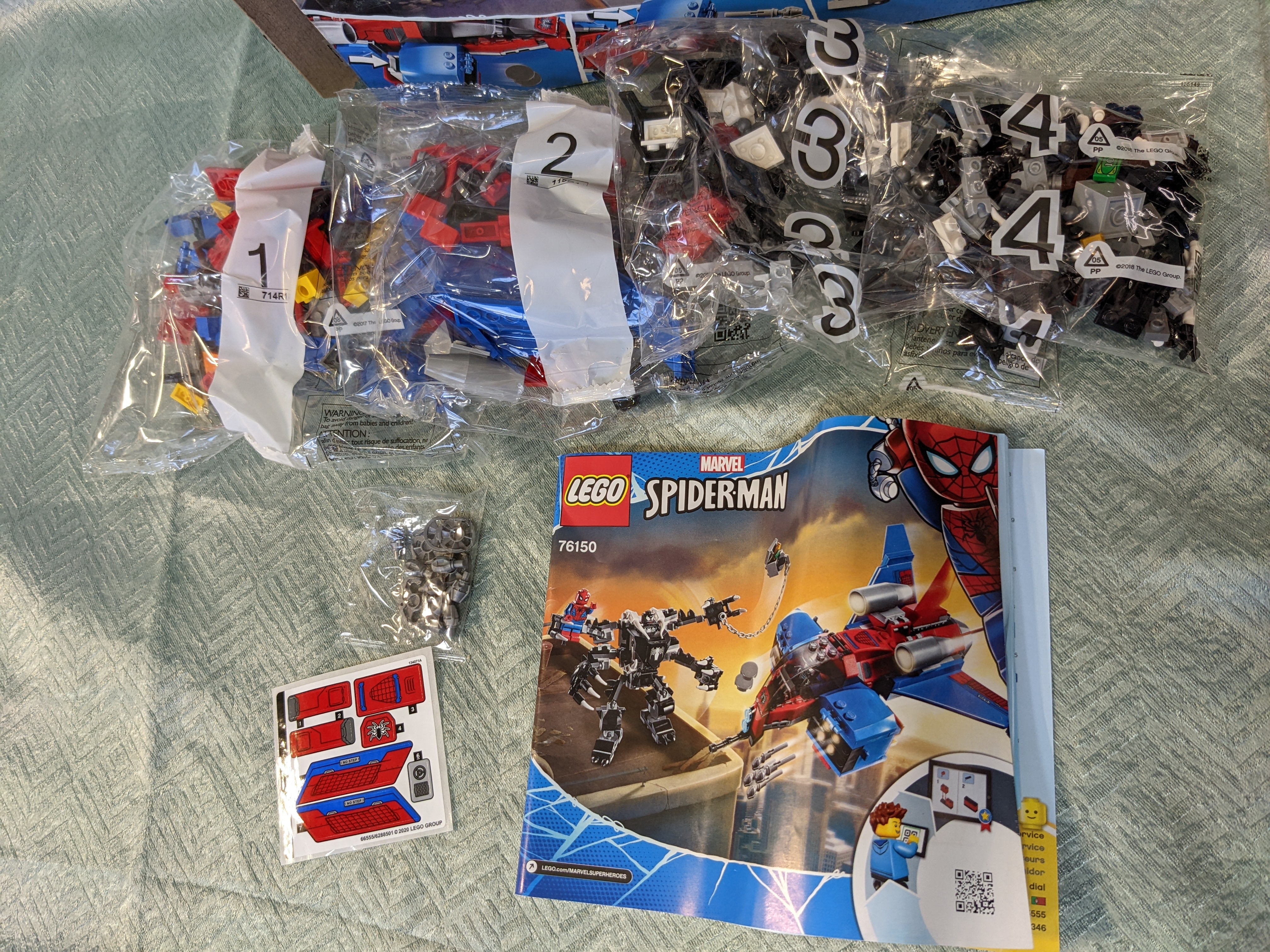 Lego 76150 Marvel Spider-Man Spider-Jet Vs Venom Mech Superhero Building Set - Each