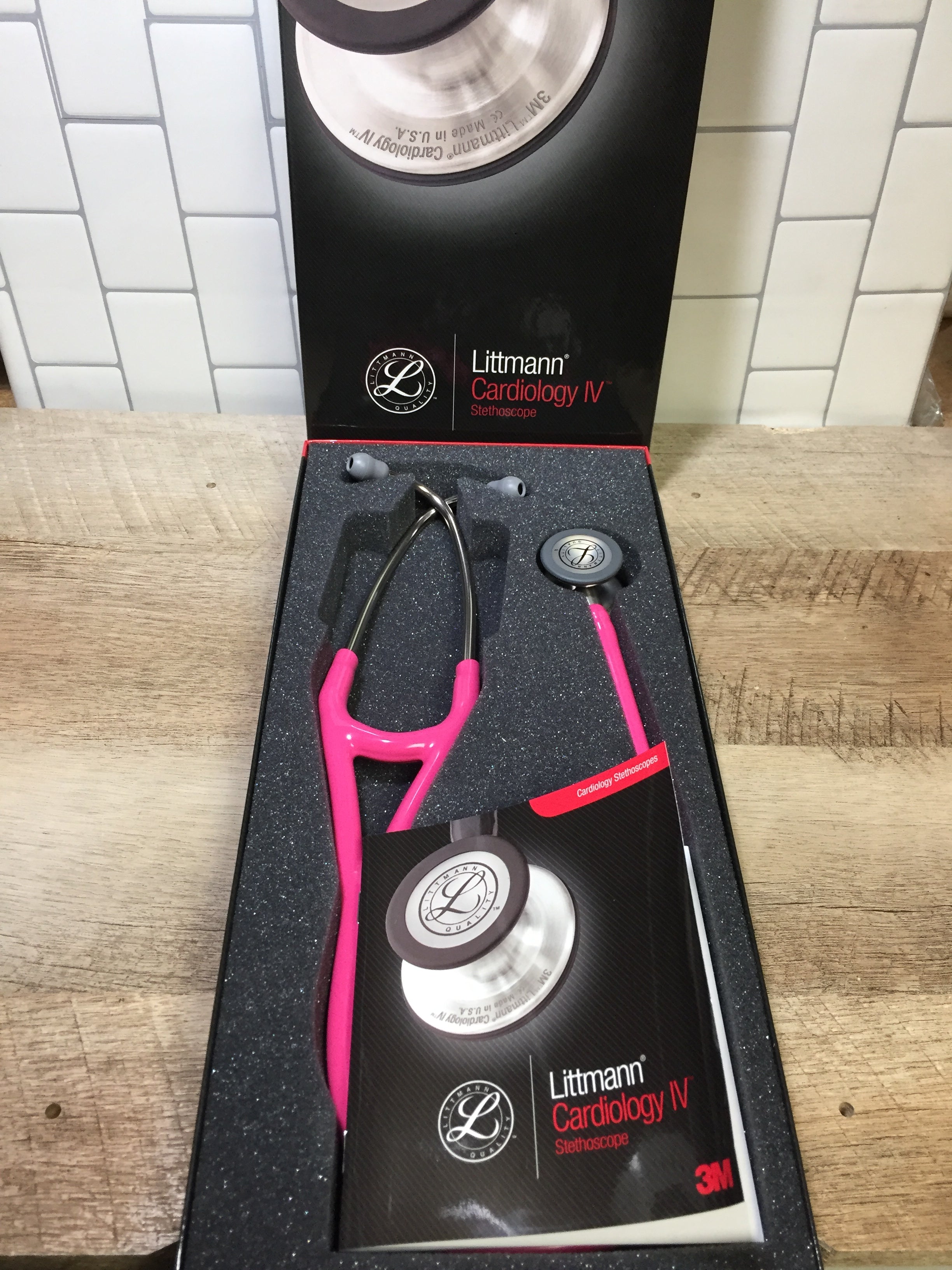 3M Littmann Stethoscope, Pink Tube, Stainless Steel Chestpiece, 29 inch 6159 (6966456385719)