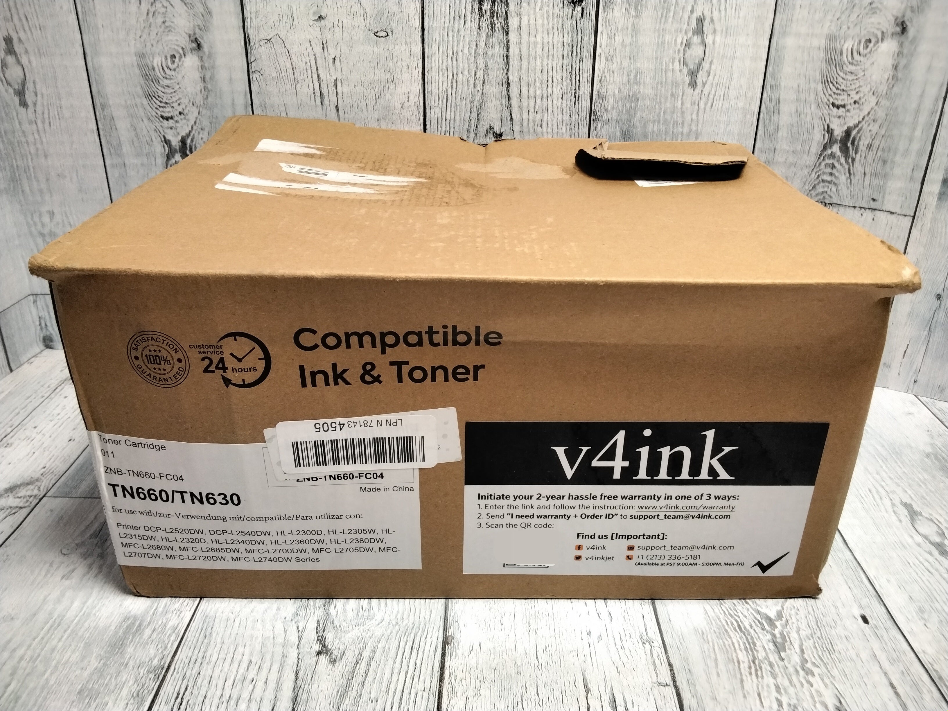 v4ink Brother TN660 (Replaces TN630) Compatible High Yield Black Toner Cartridge (7910322700526)