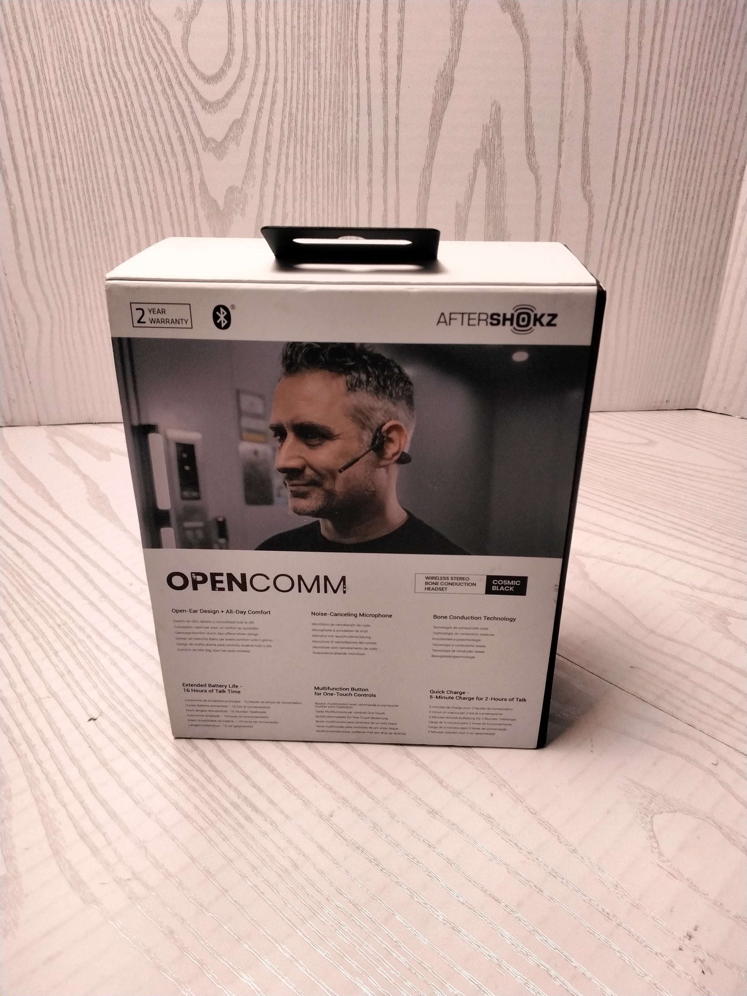 AfterShokz OpenComm Wireless Bone Conduction Bluetooth Headset with Microphone (7834444595438)