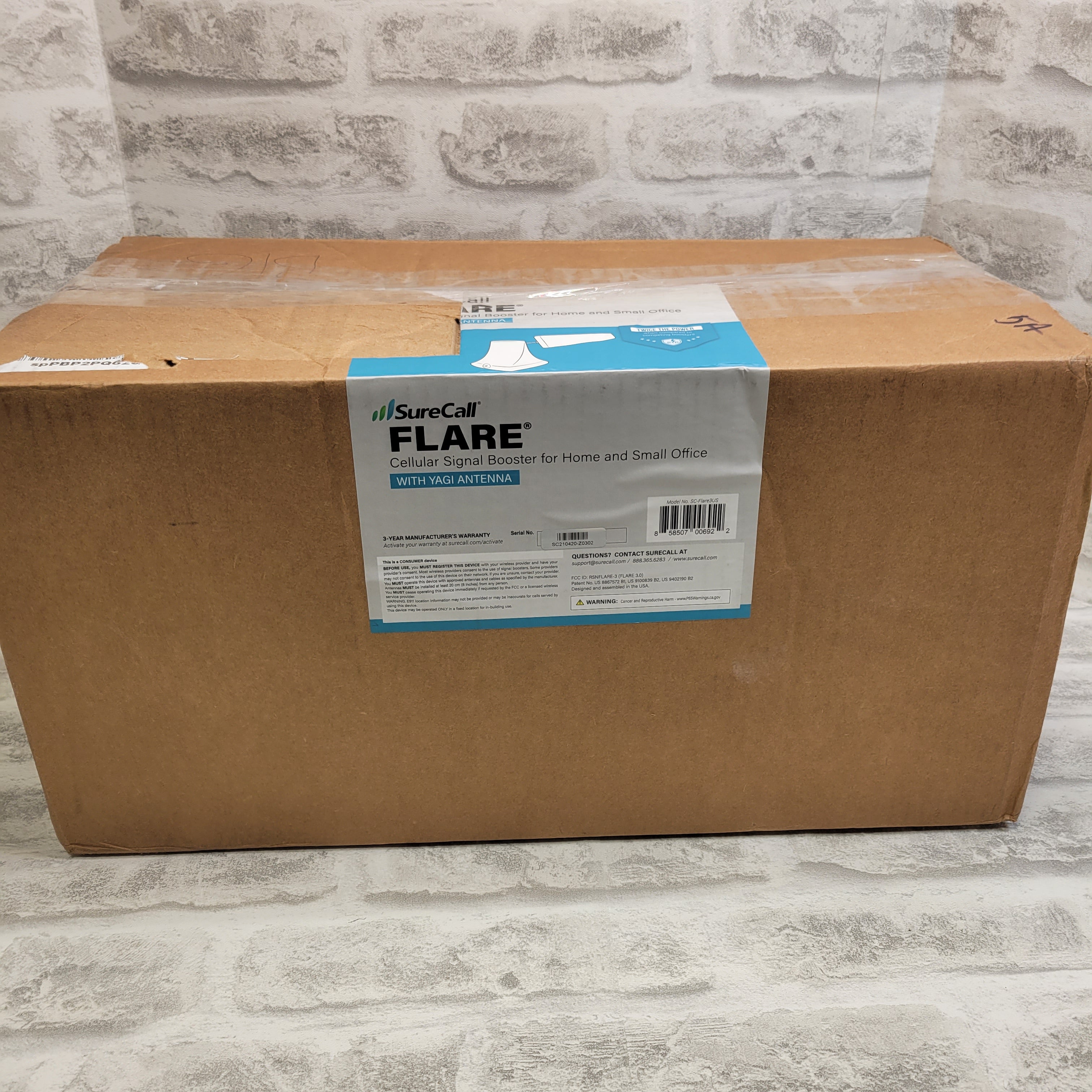 SureCall Flare 3.0 Cell Signal Booster, Boosts 5G/4G LTE (7545500434670)