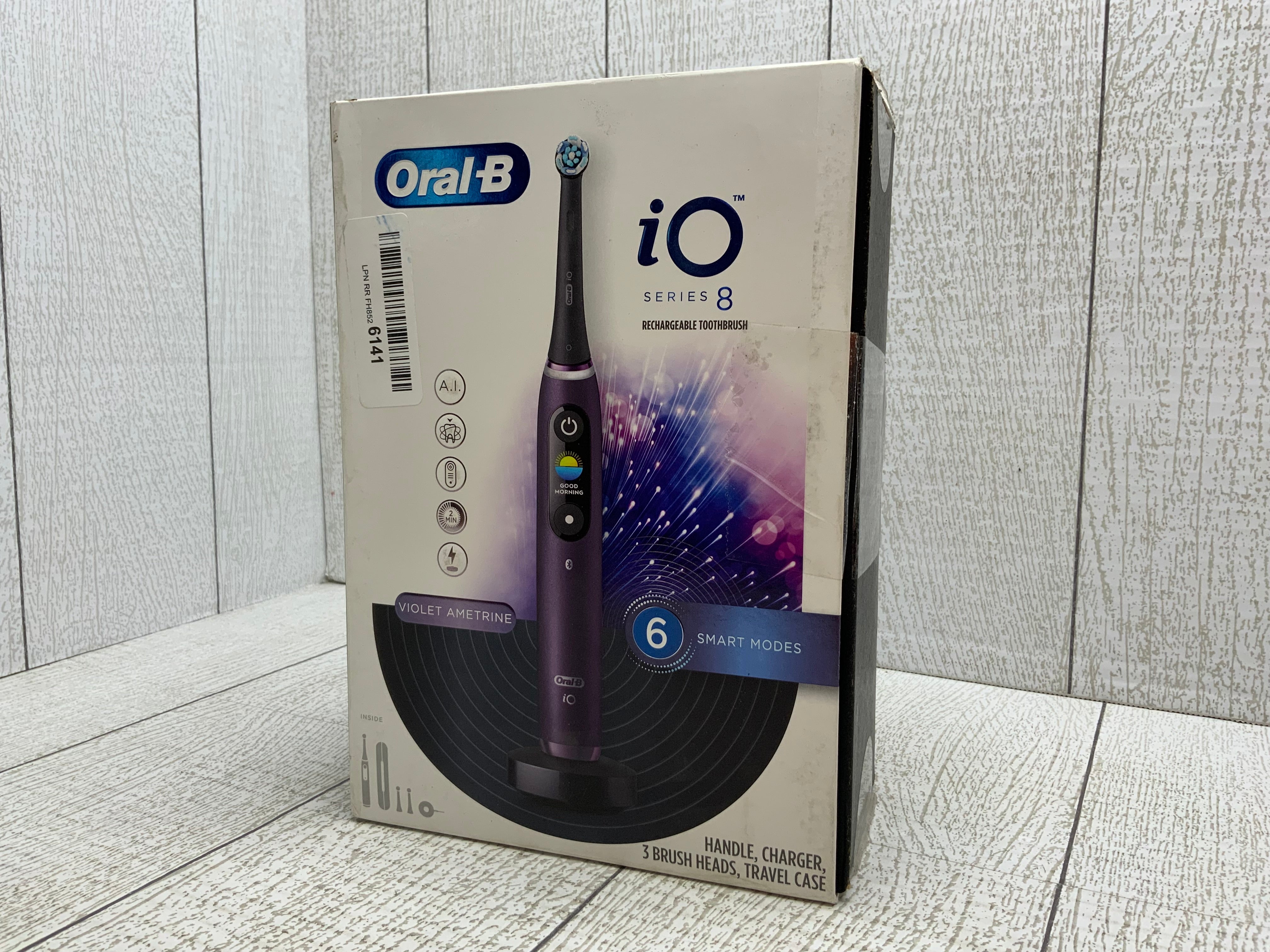 Oral-B iO Series 8 Electric Toothbrush with 2 Replacement Brush Heads, Violet Ametrine (8050792104174)