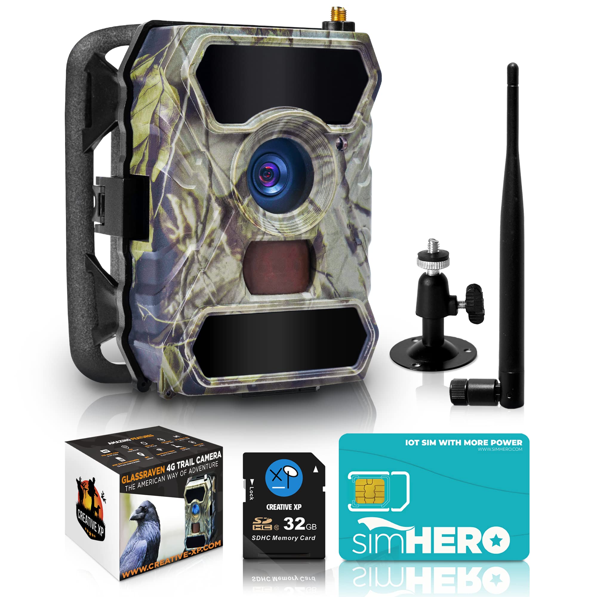 CREATIVE XP Cellular Trail Cameras - Waterproof  w/ Night Vision - 4G Camo (7752207401198)