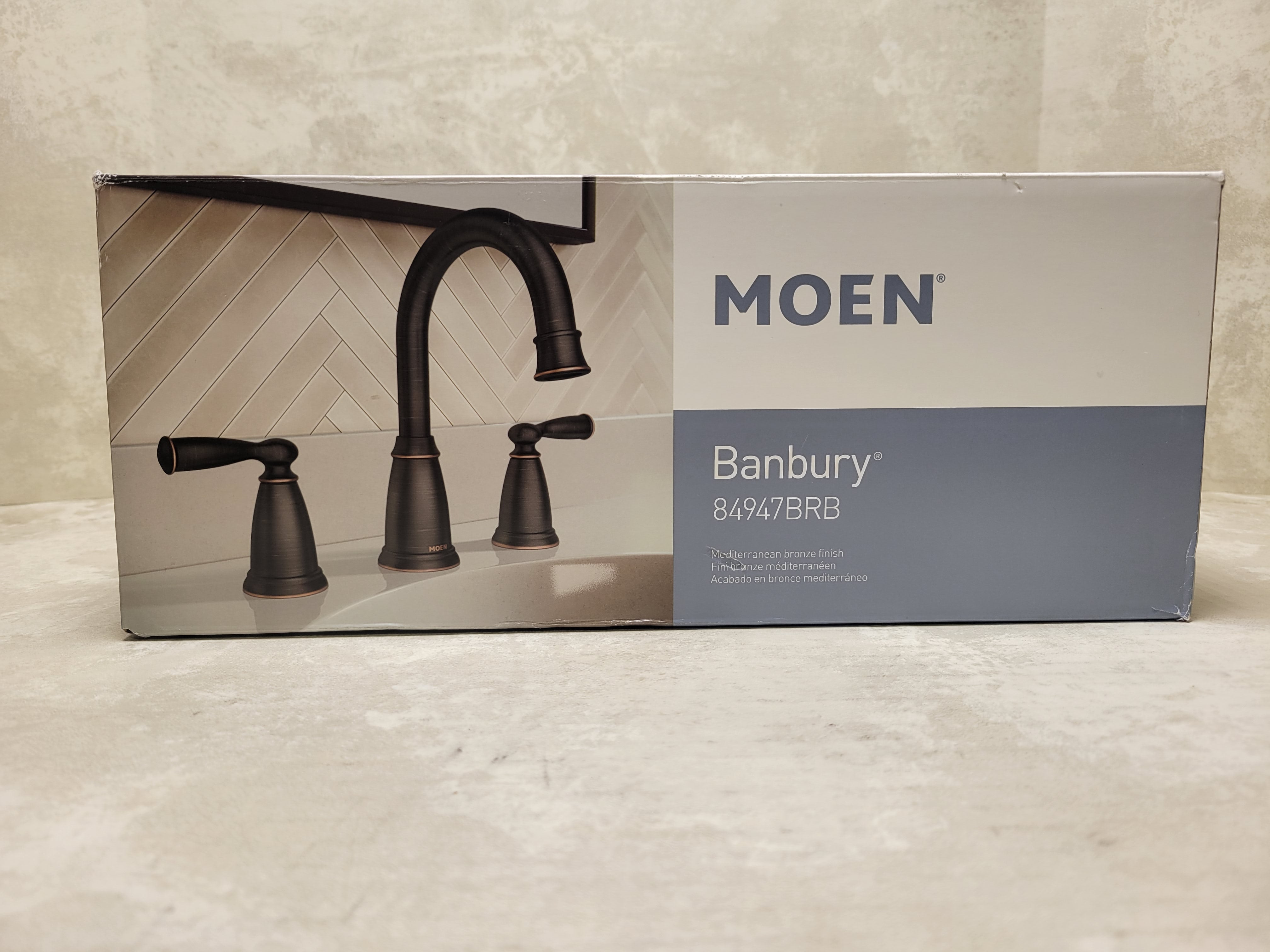 MOEN Banbury 8 in. Widespread High-Arc Bathroom Faucet Mediterranean Bronze (7627083088110)