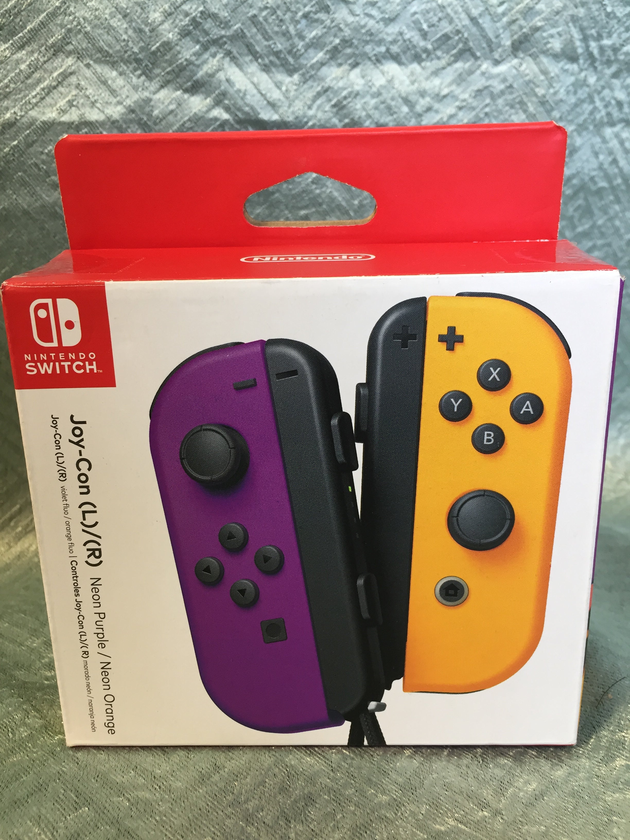 Nintendo Neon Purple/ Neon Orange Joy-Con (L-R) - Switch (7516351234286)