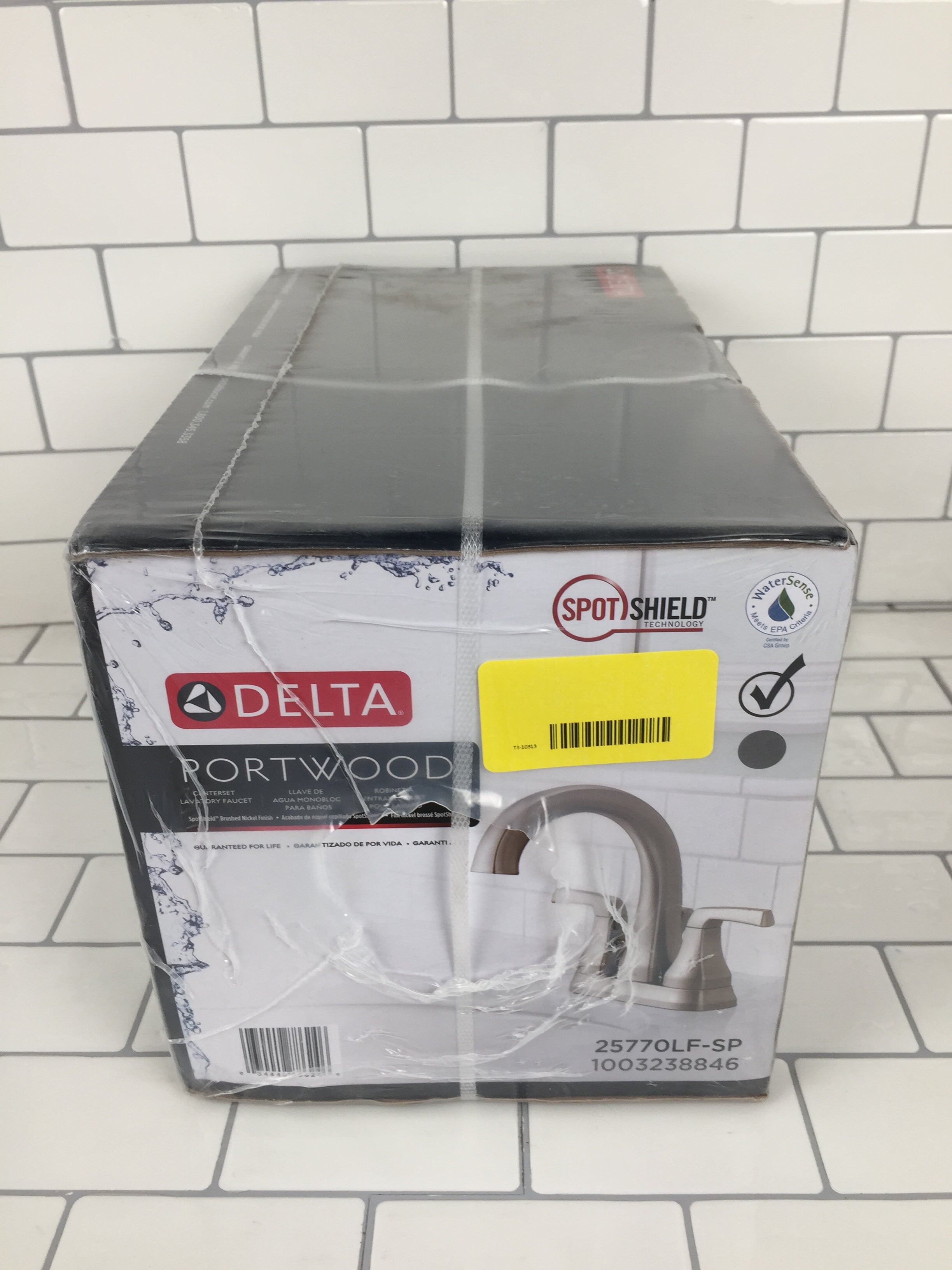 Delta 25770LFSP Portwood Centerset 2Handle Bathroom Faucet Brushed N