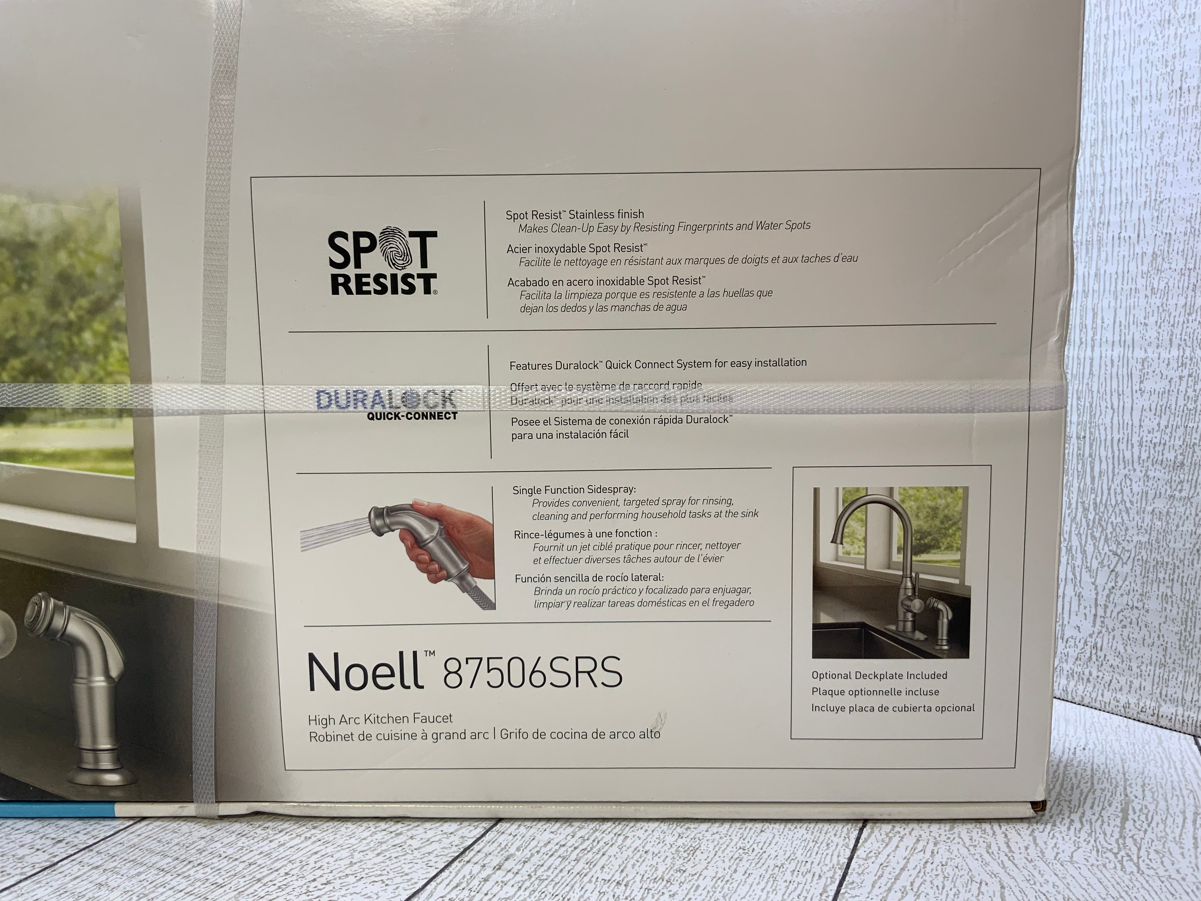 MOEN Noell Single-Handle Standard Kitchen Faucet with Side Sprayer (7962033389806)
